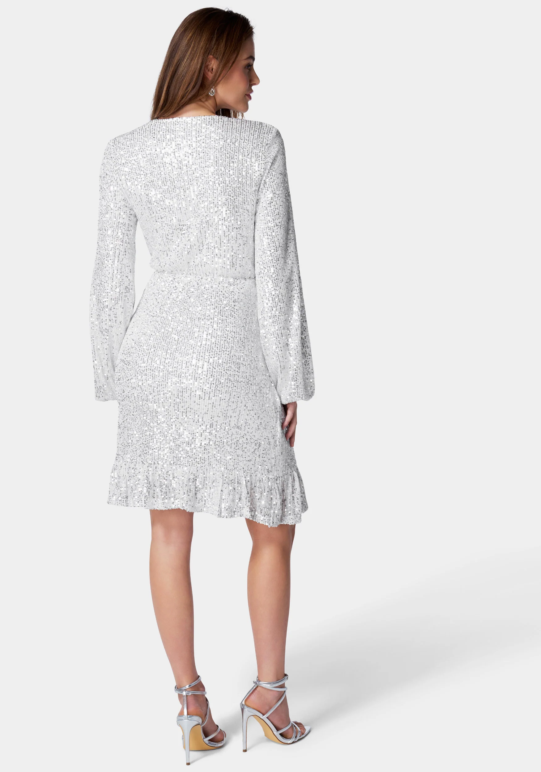 Sparkle Wrap Mini Dress - Image 3