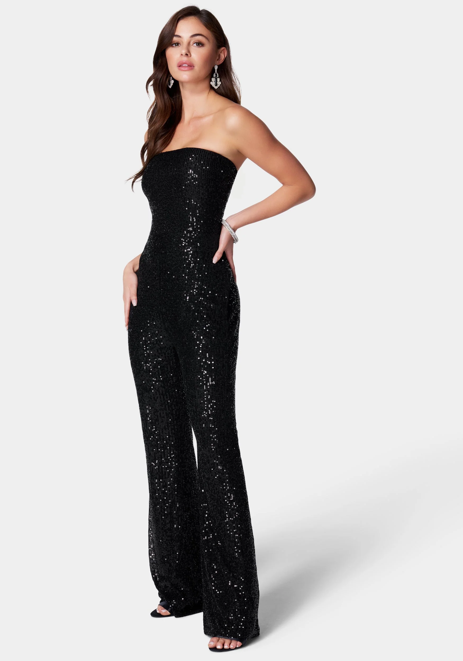 Strapless Sequin Jumpsuit - Image 2