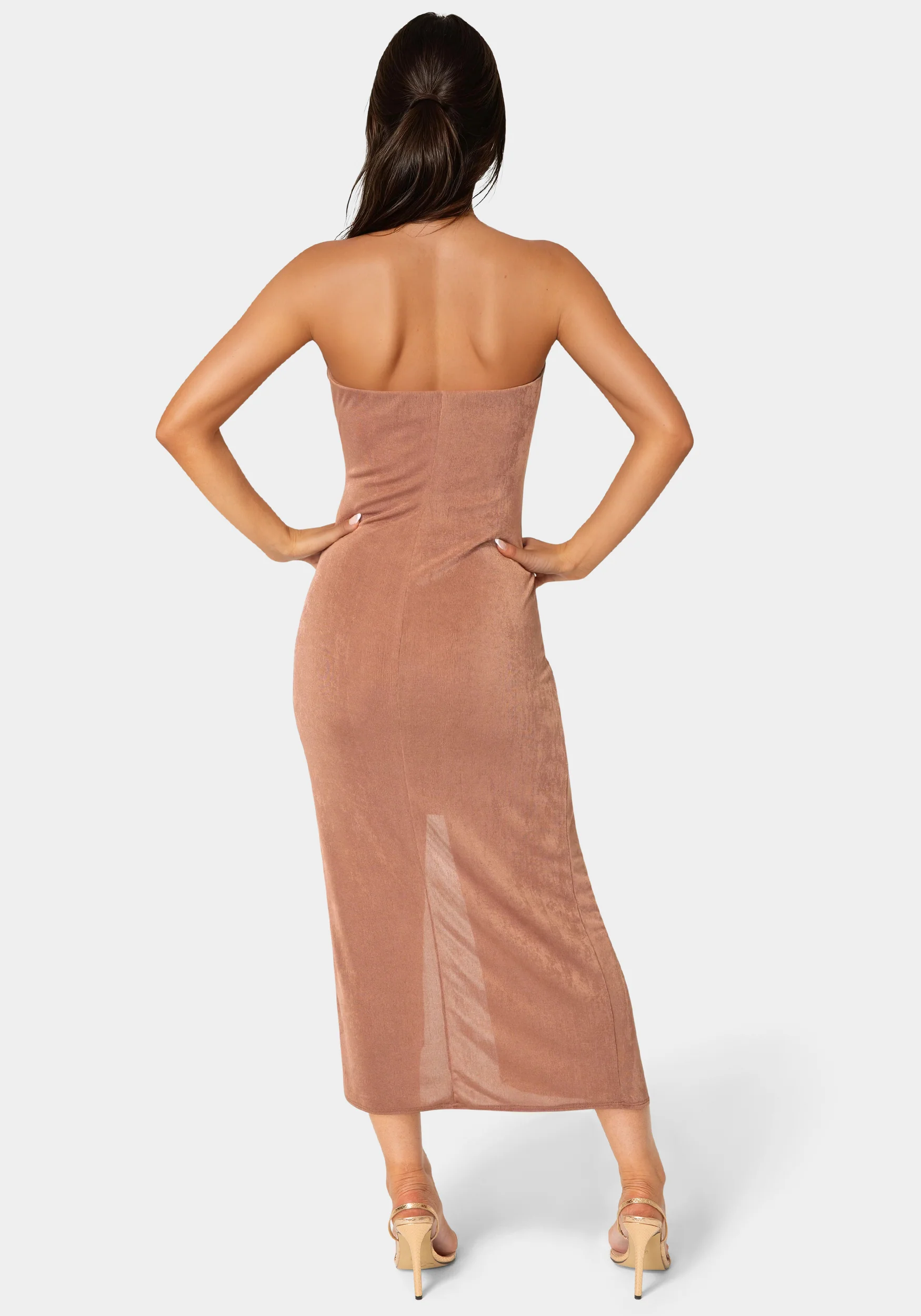 Strapless Twist Waist Maxi Dress - Image 3