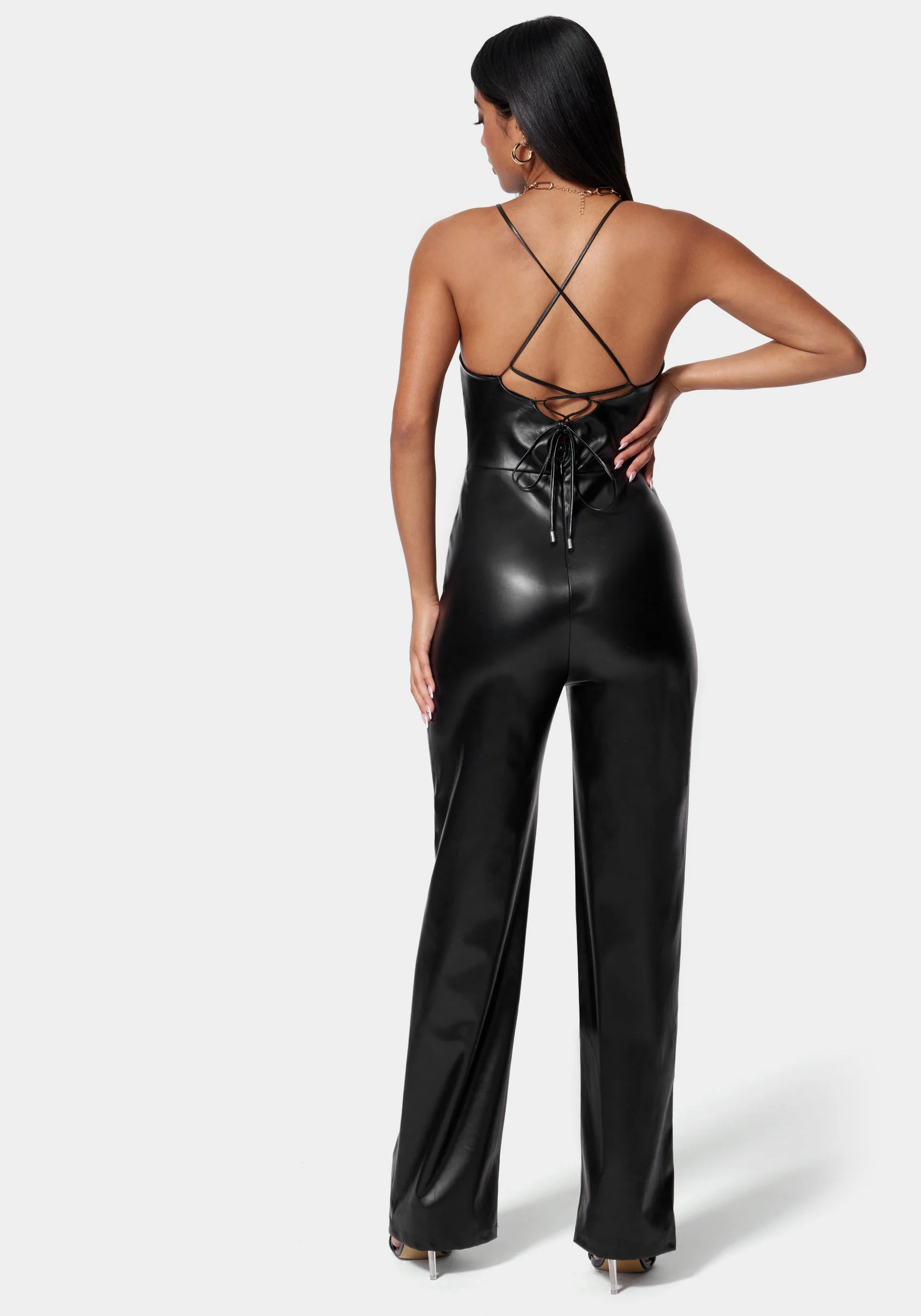 Strappy Back Straight Leg Jumpsuit - Image 3