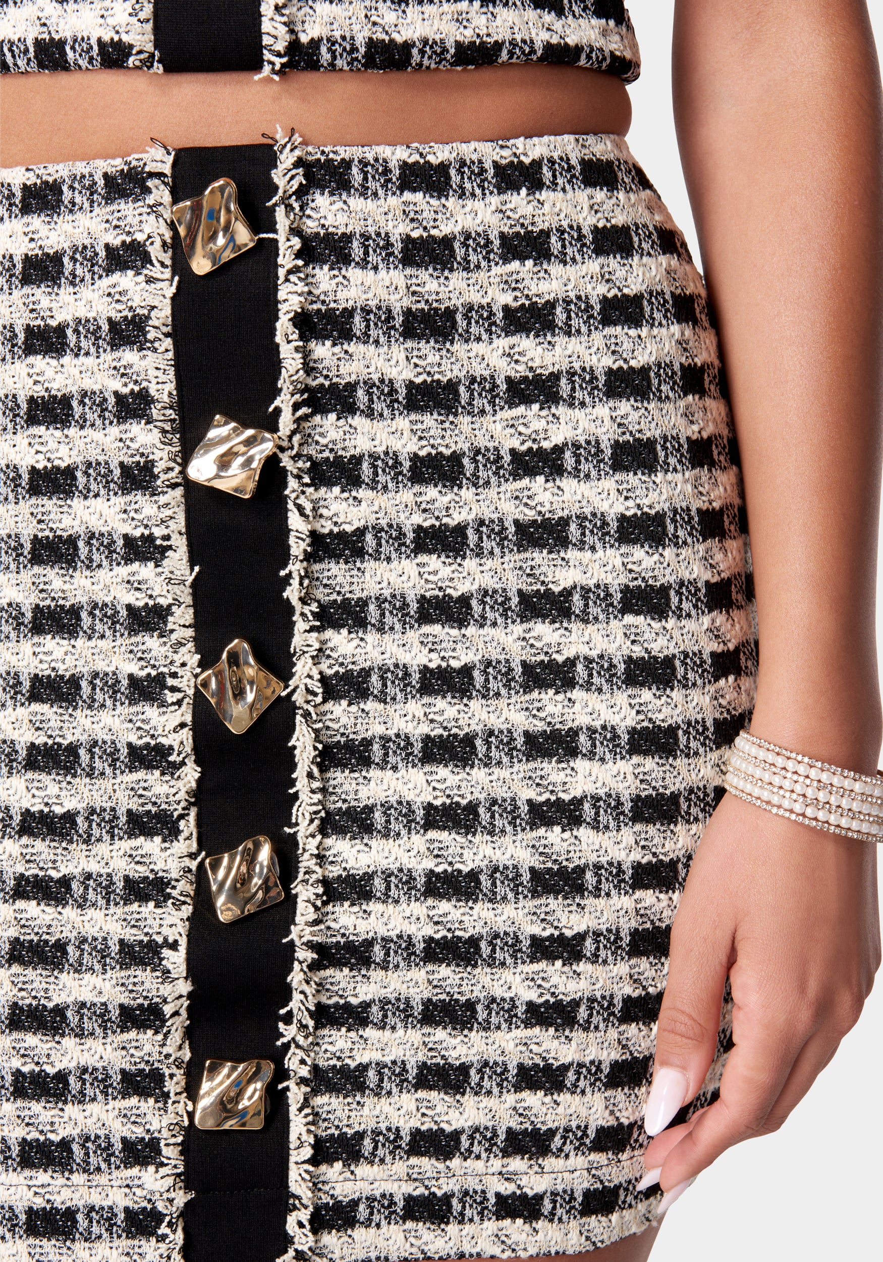 Stretch Boucle Midi Skirt - Image 4