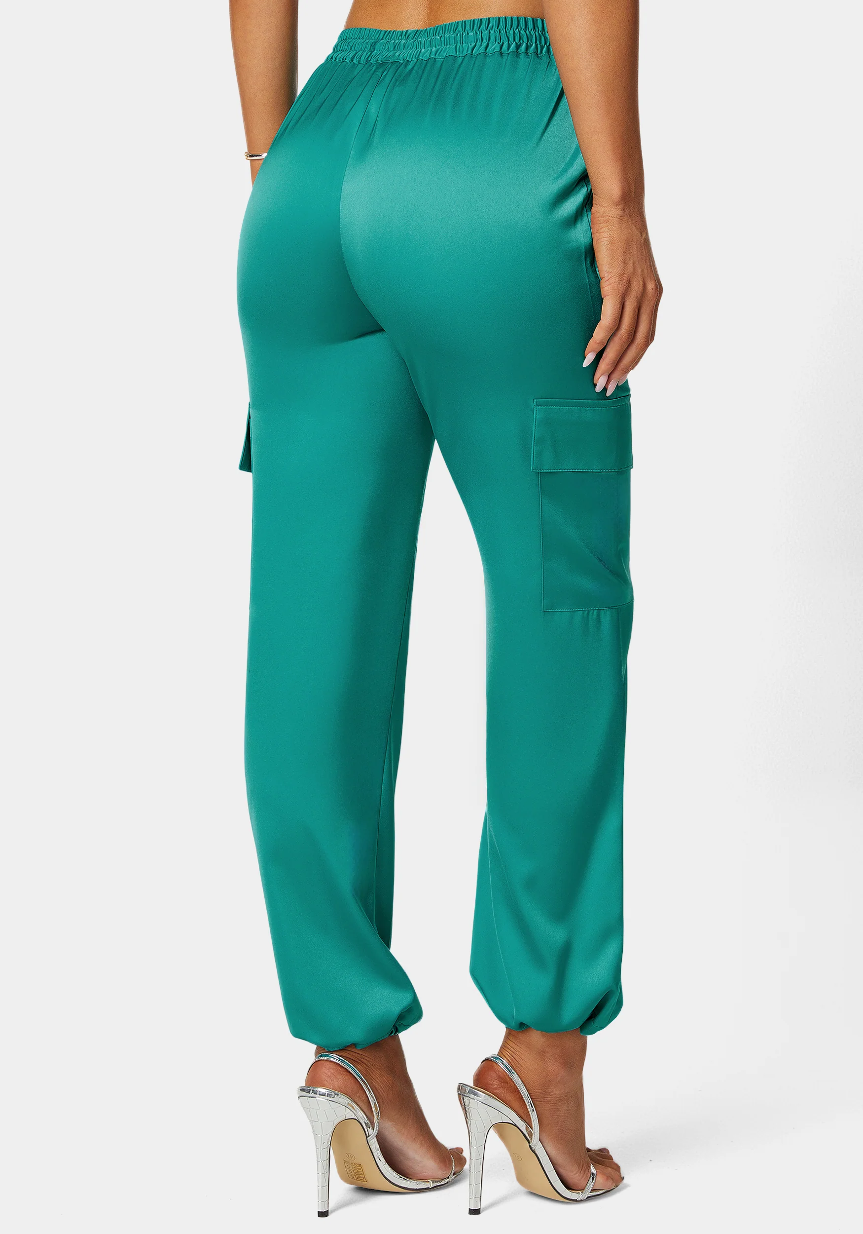 Luxe Satin Cargo Jogger - Image 3