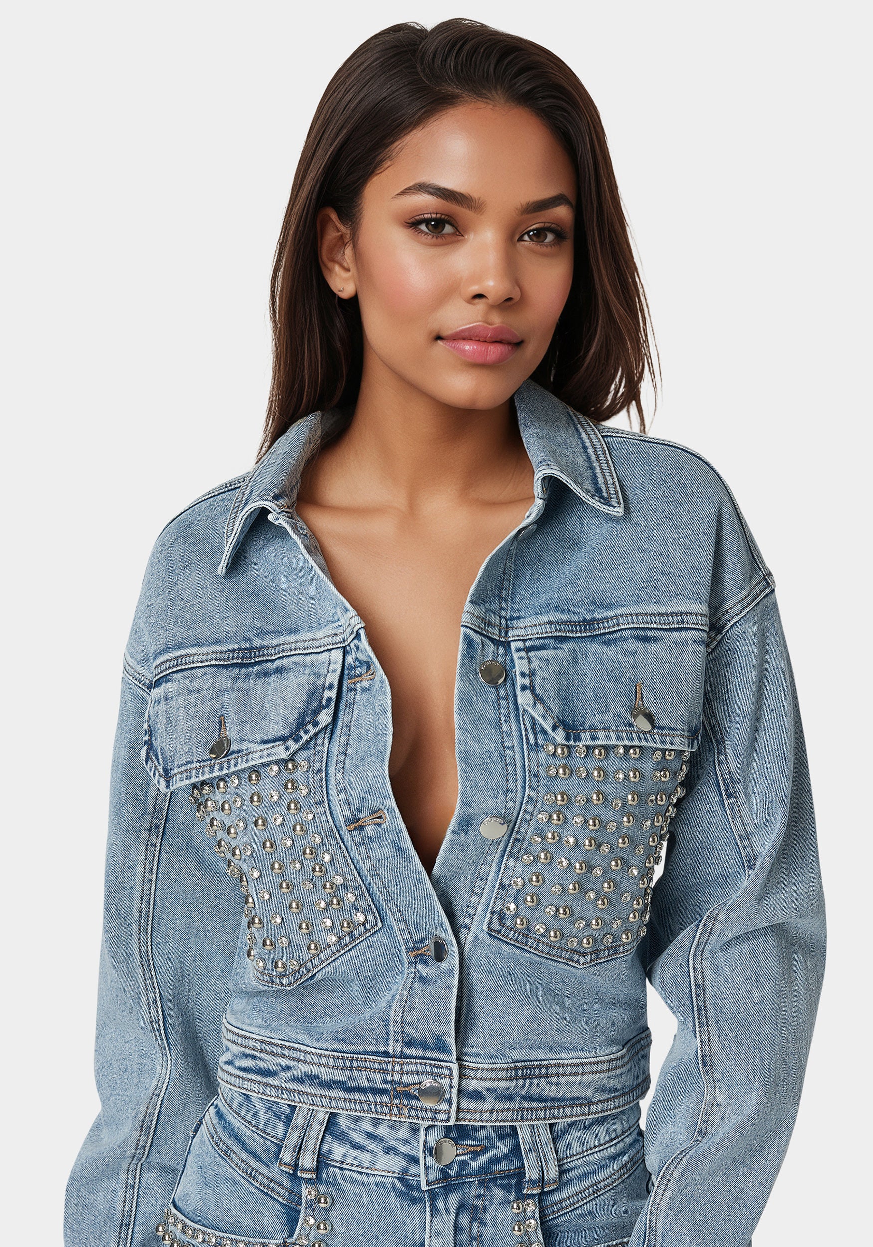 Studded Denim Jacket - Image 4