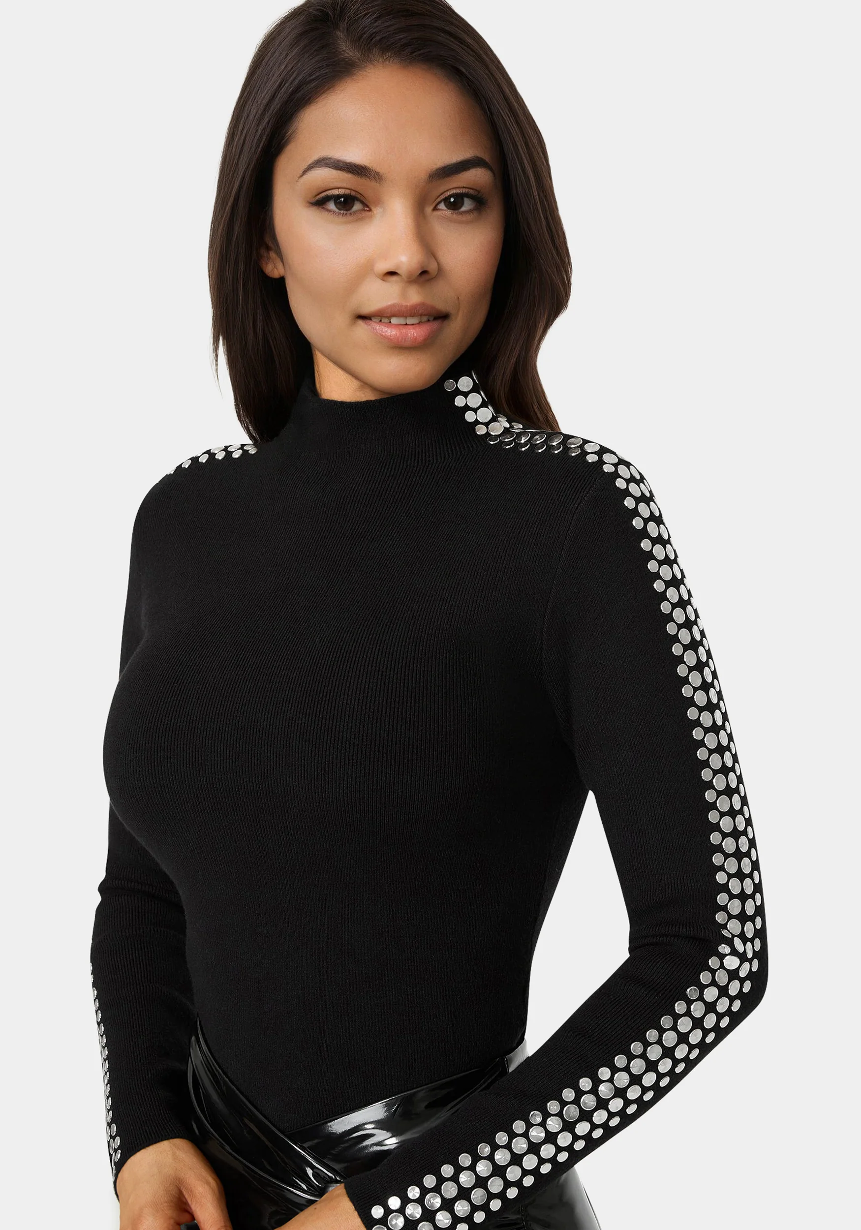 Studded Long Sleeve Sweater - Image 4