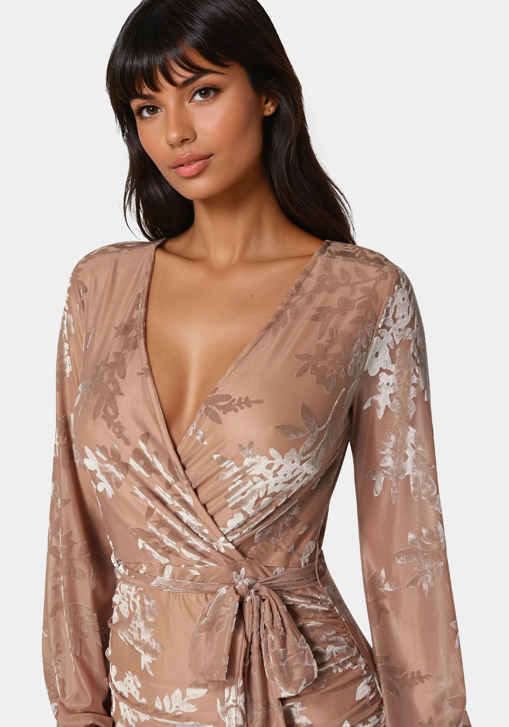 Surplice Burnout Mini Dress - Image 4