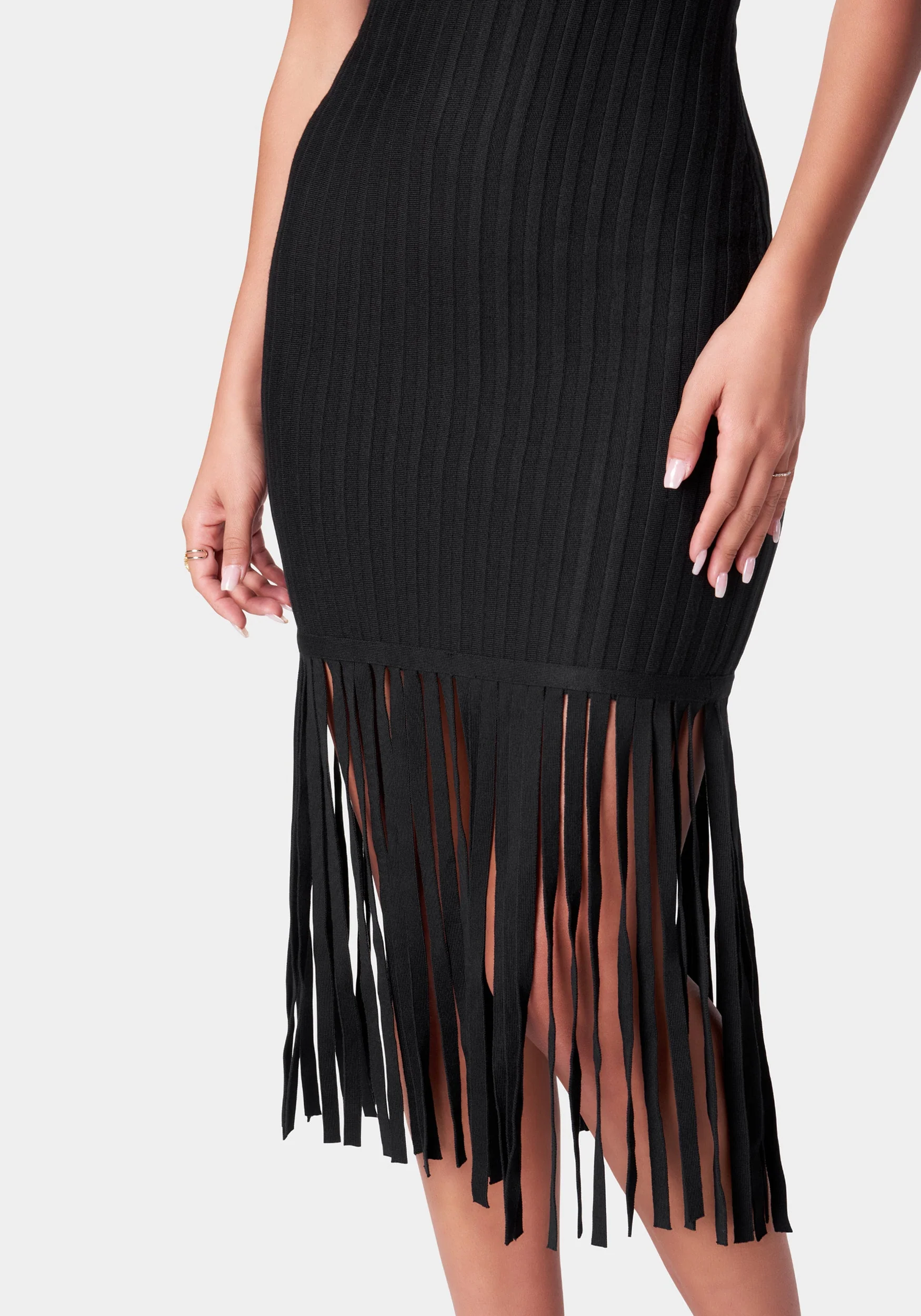 Sweater Fringe Dress - Image 4