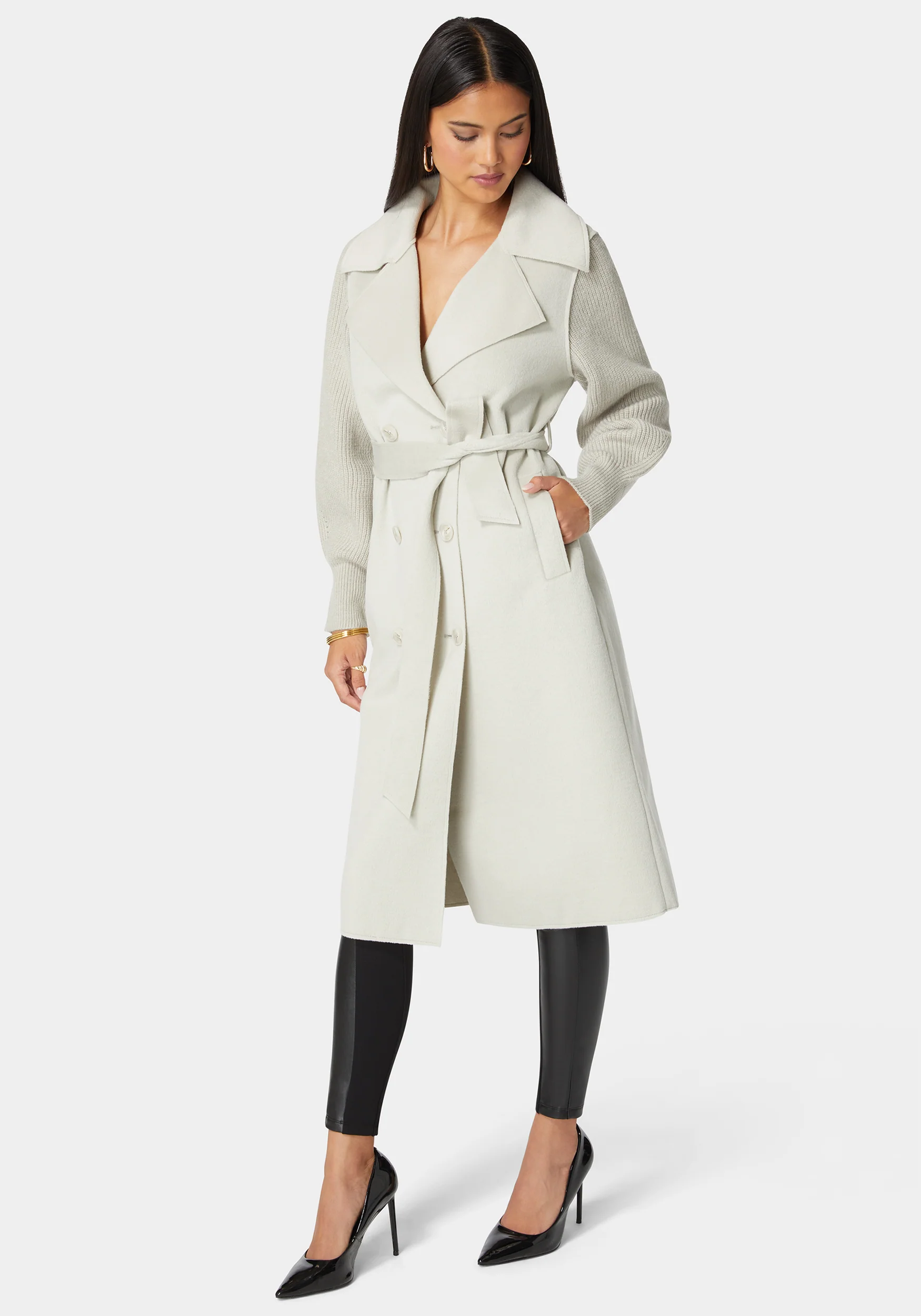 Sweater Sleeve Double Face Coat - Image 2