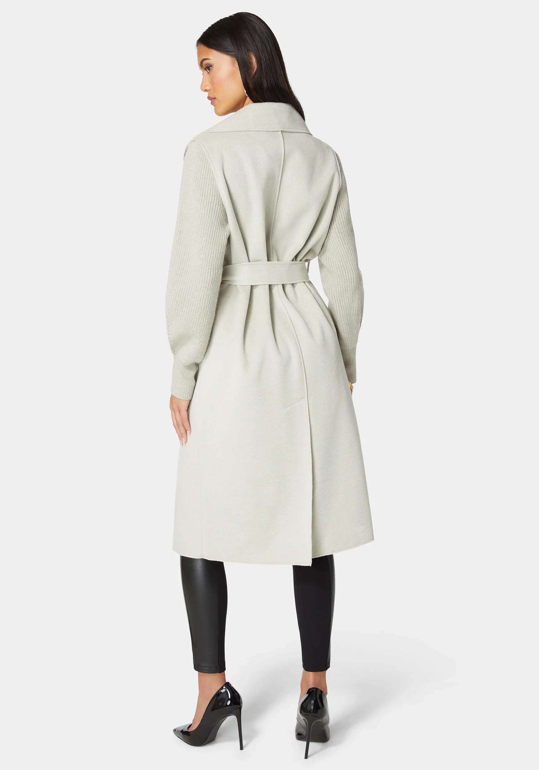 Sweater Sleeve Double Face Coat - Image 4