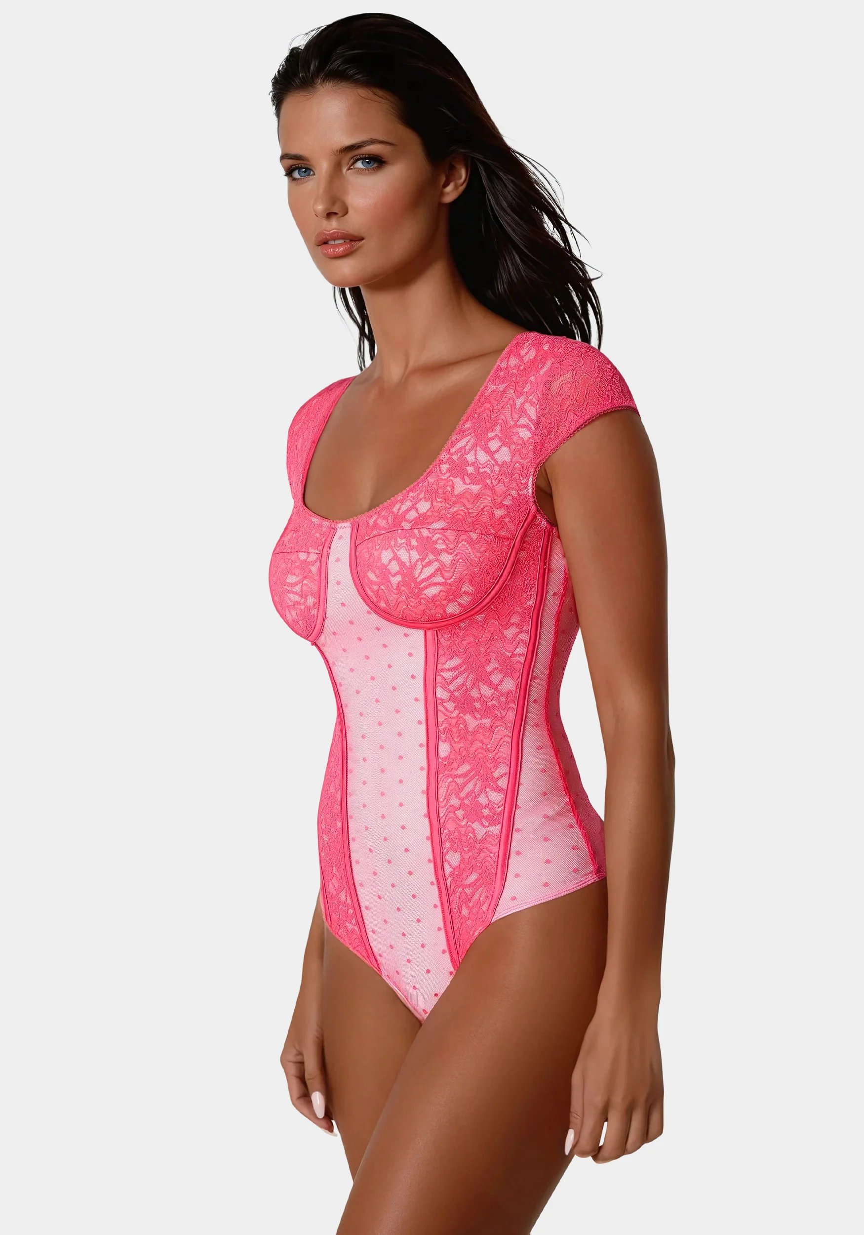 Swiss Dot Lace Bodysuit - Image 4