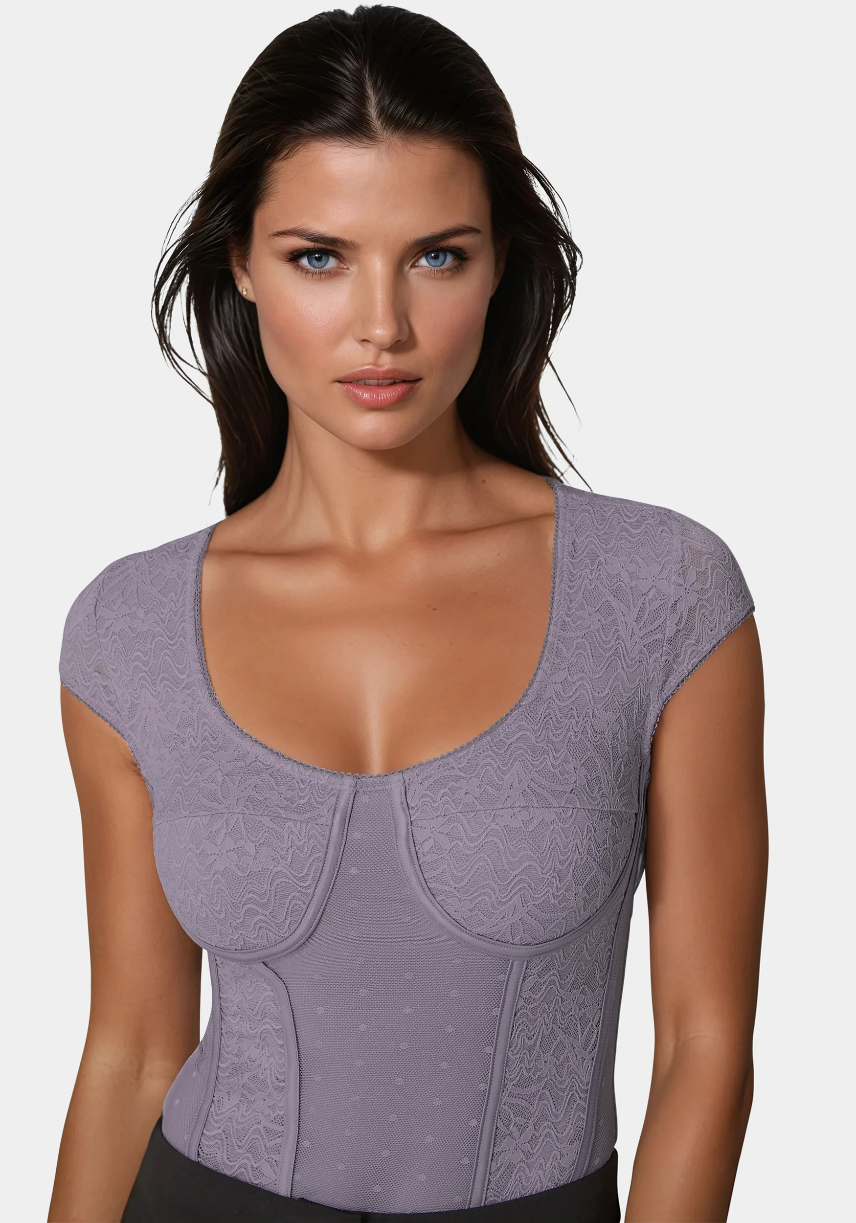 Swiss Dot Lace Bodysuit - Image 2