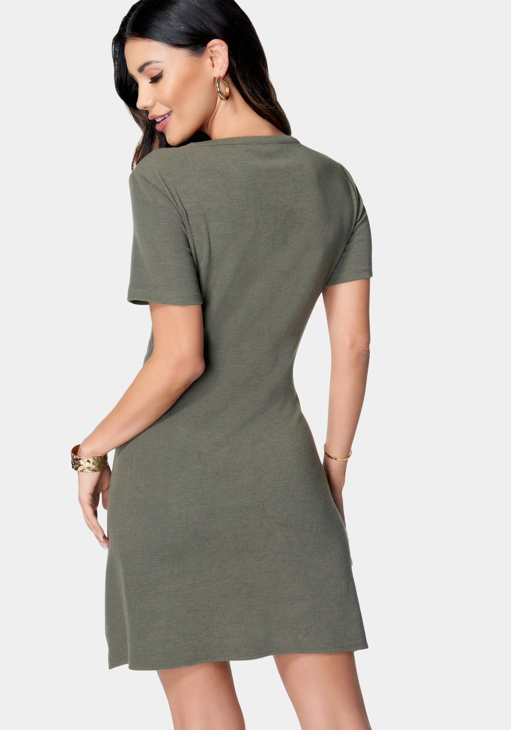 T-Shirt Chain Detall Dress - Image 3