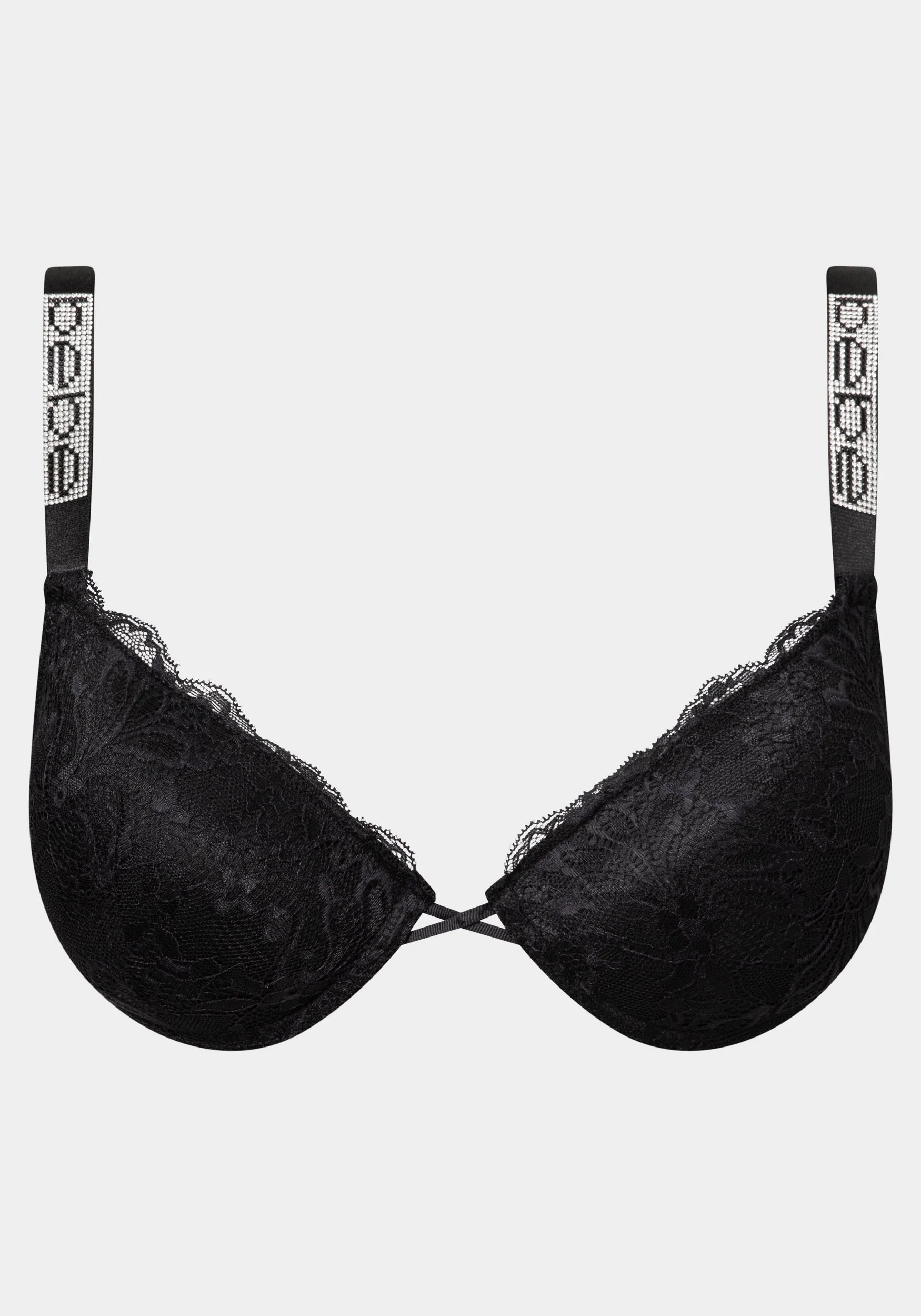 MEGA PUSH UP Lace Bra with Bebe Rhinestone Detail - Image 3