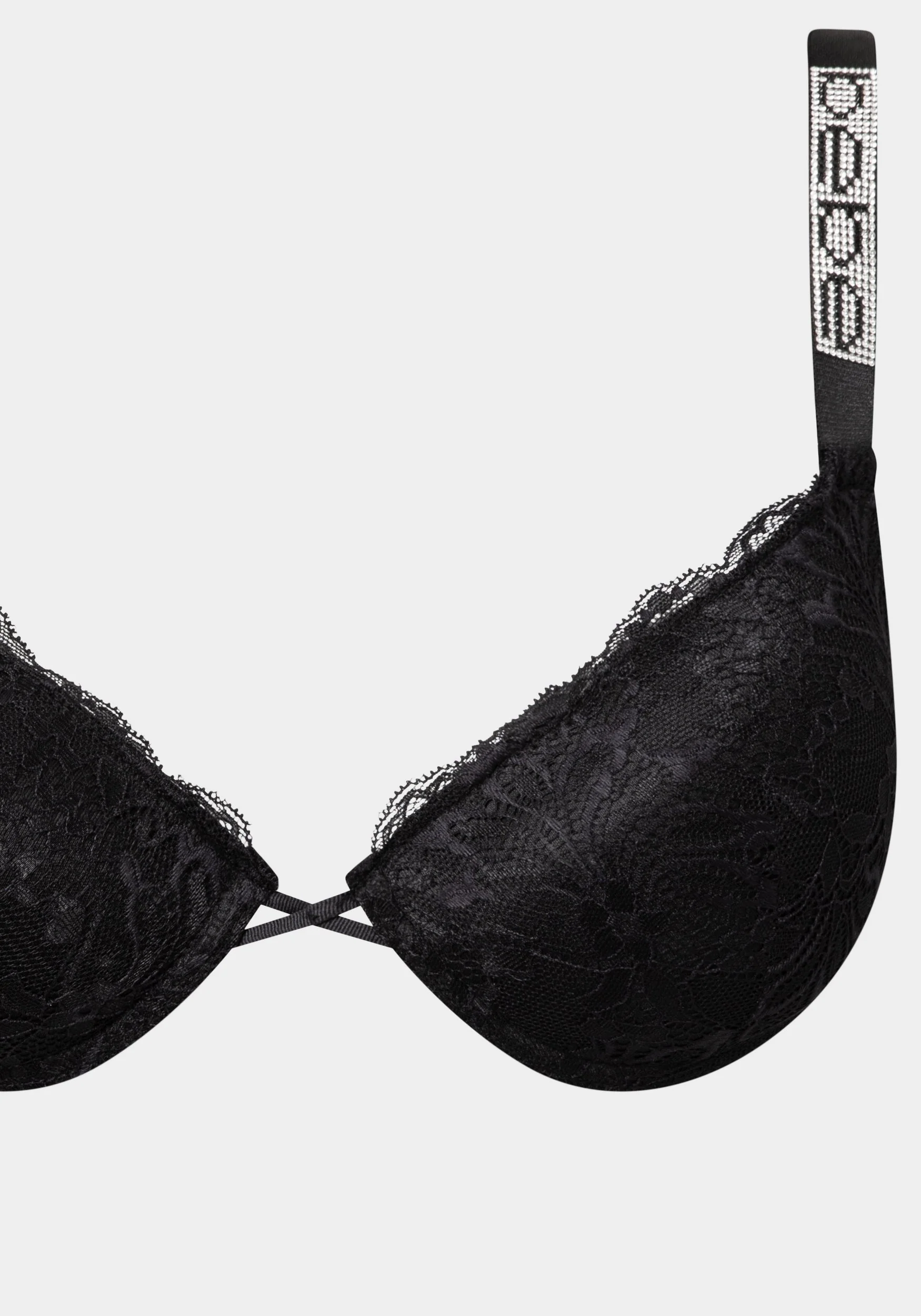 MEGA PUSH UP Lace Bra with Bebe Rhinestone Detail - Image 4