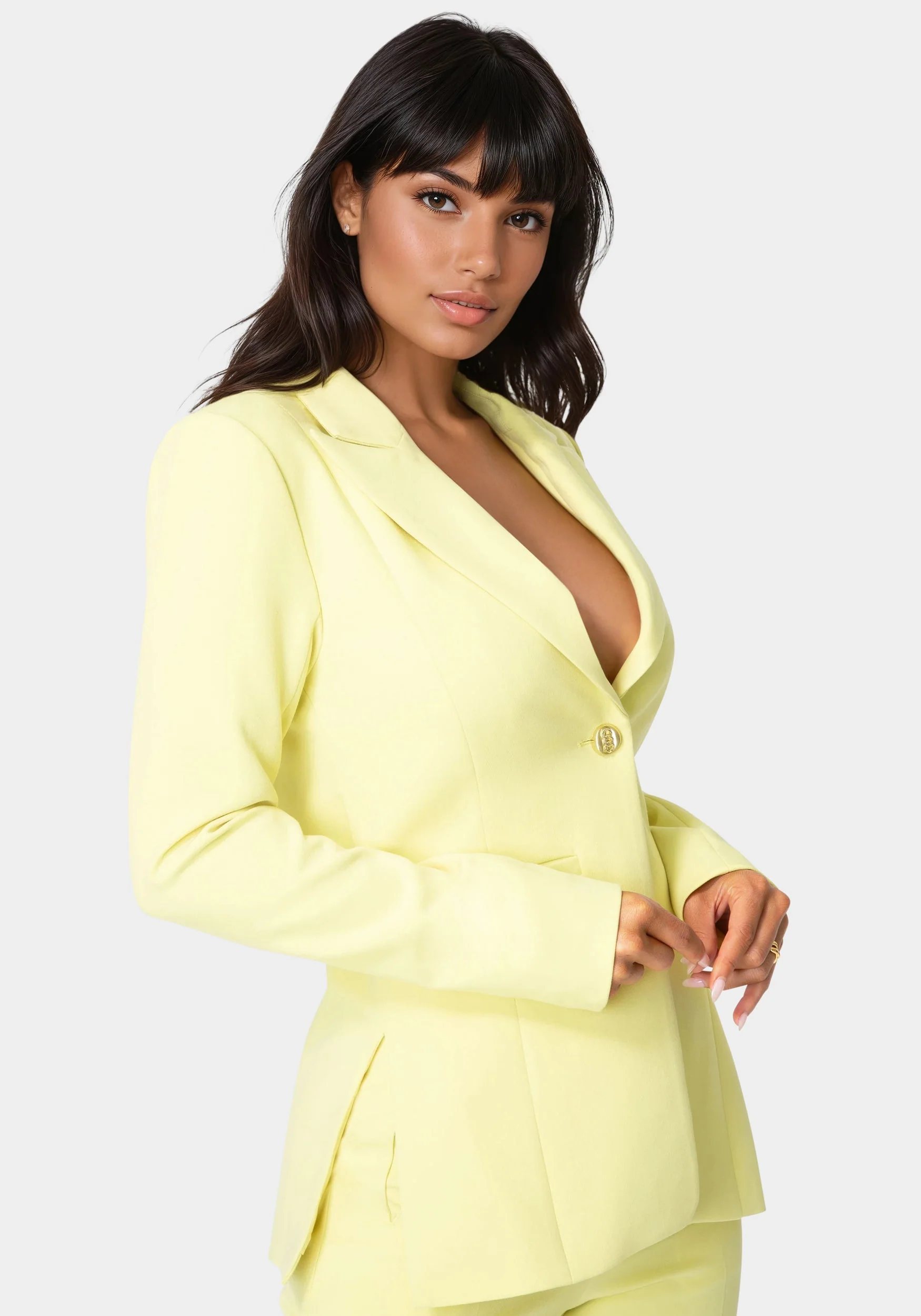Tailored Fitted Waist Blazer - Image 2