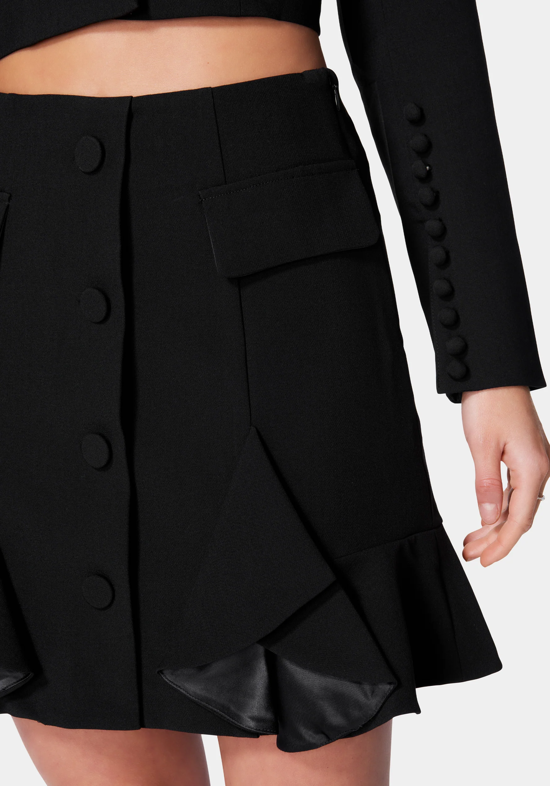 Tailored Flounce Mini Skirt - Image 4