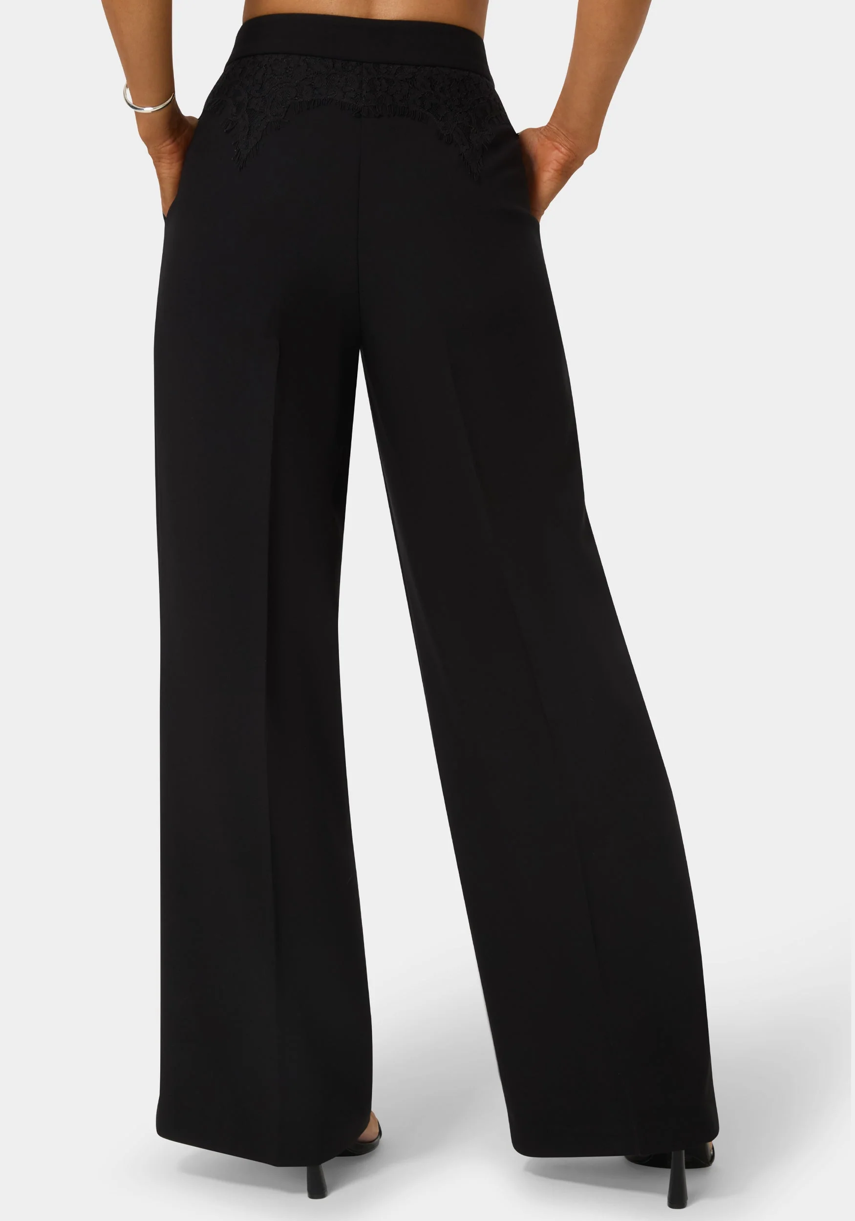 Tailored High Waist Palazzo Leg Pant - Image 3