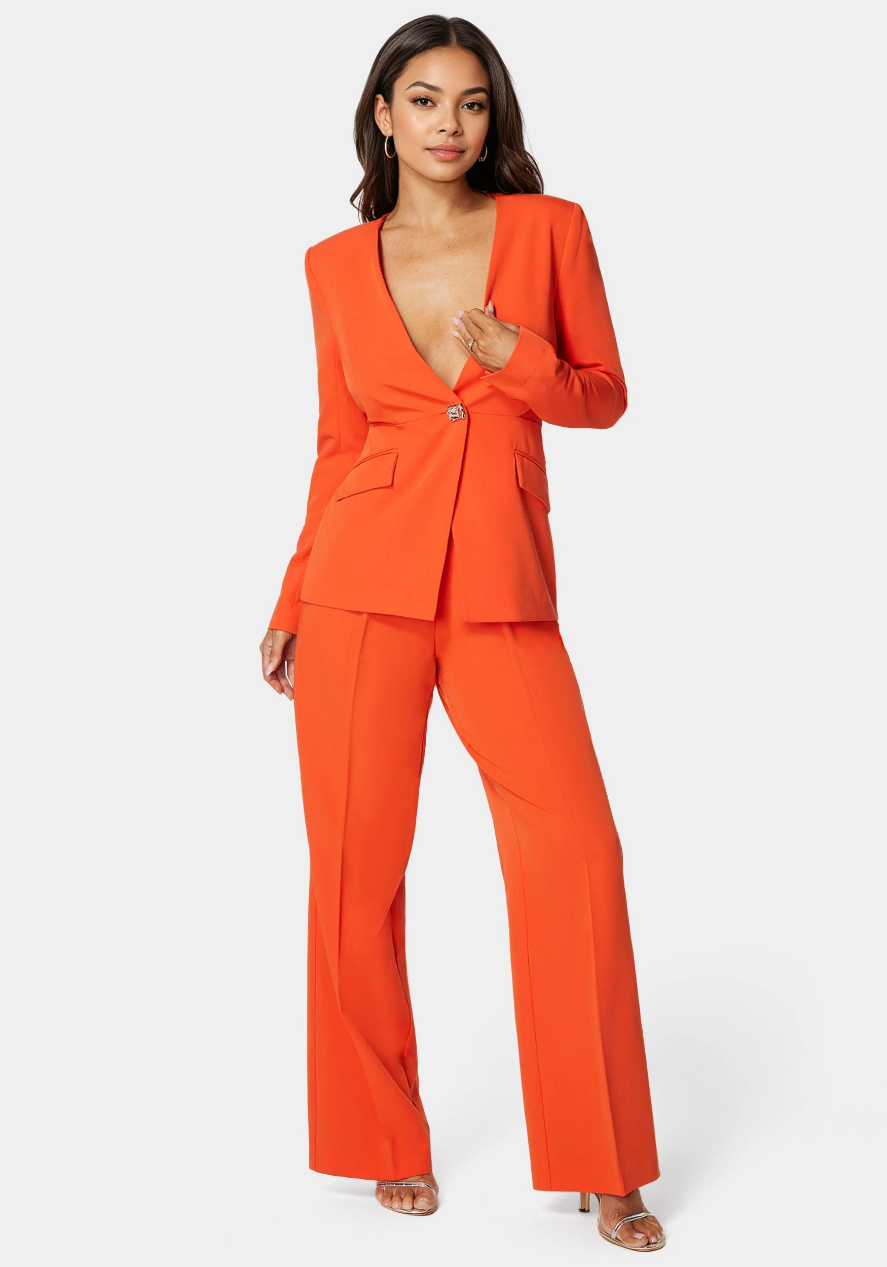 Tailored Mixed Media Blazer - Image 3