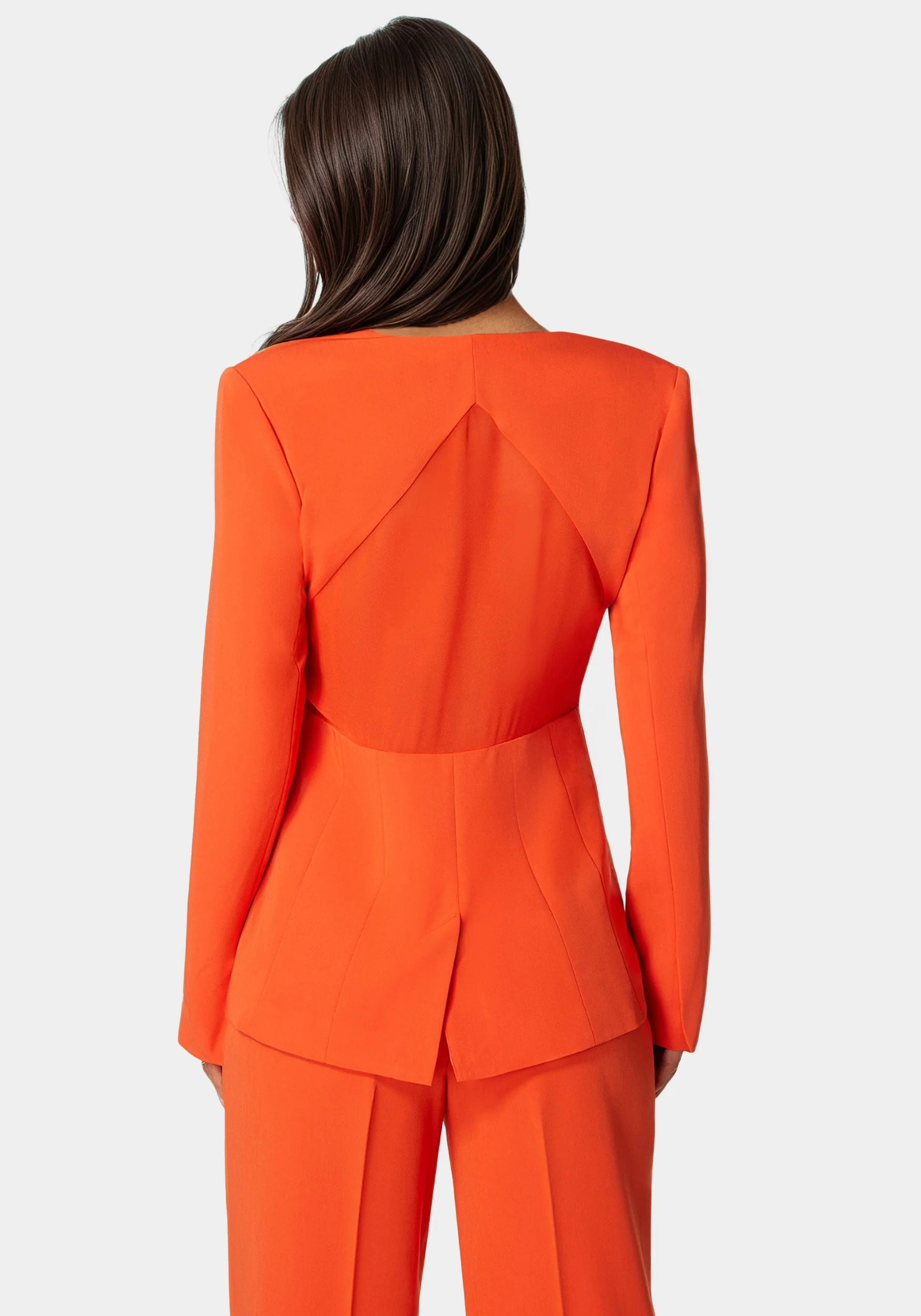 Tailored Mixed Media Blazer - Image 4