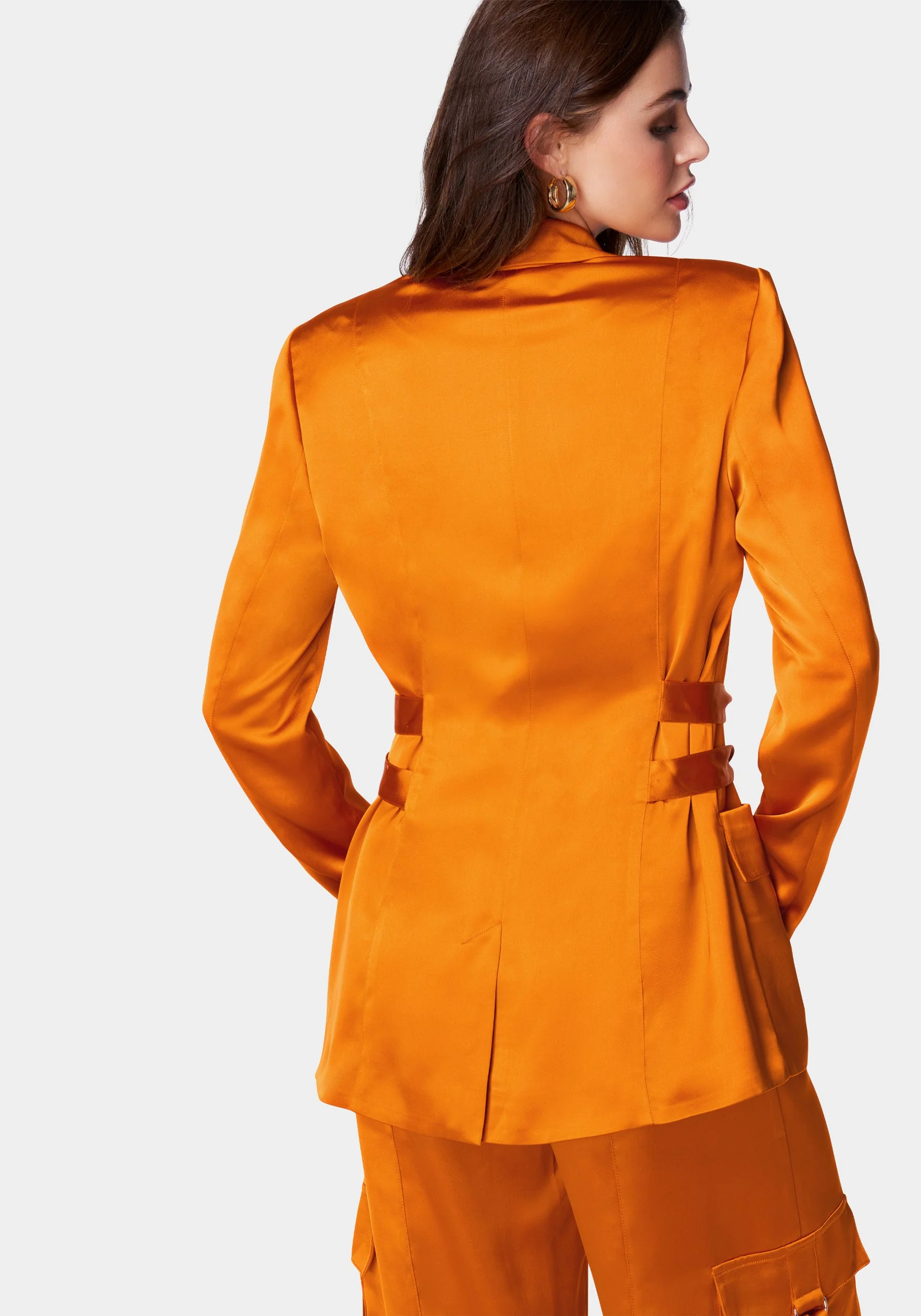 Tailored Satin D Ring Blazer - Image 3