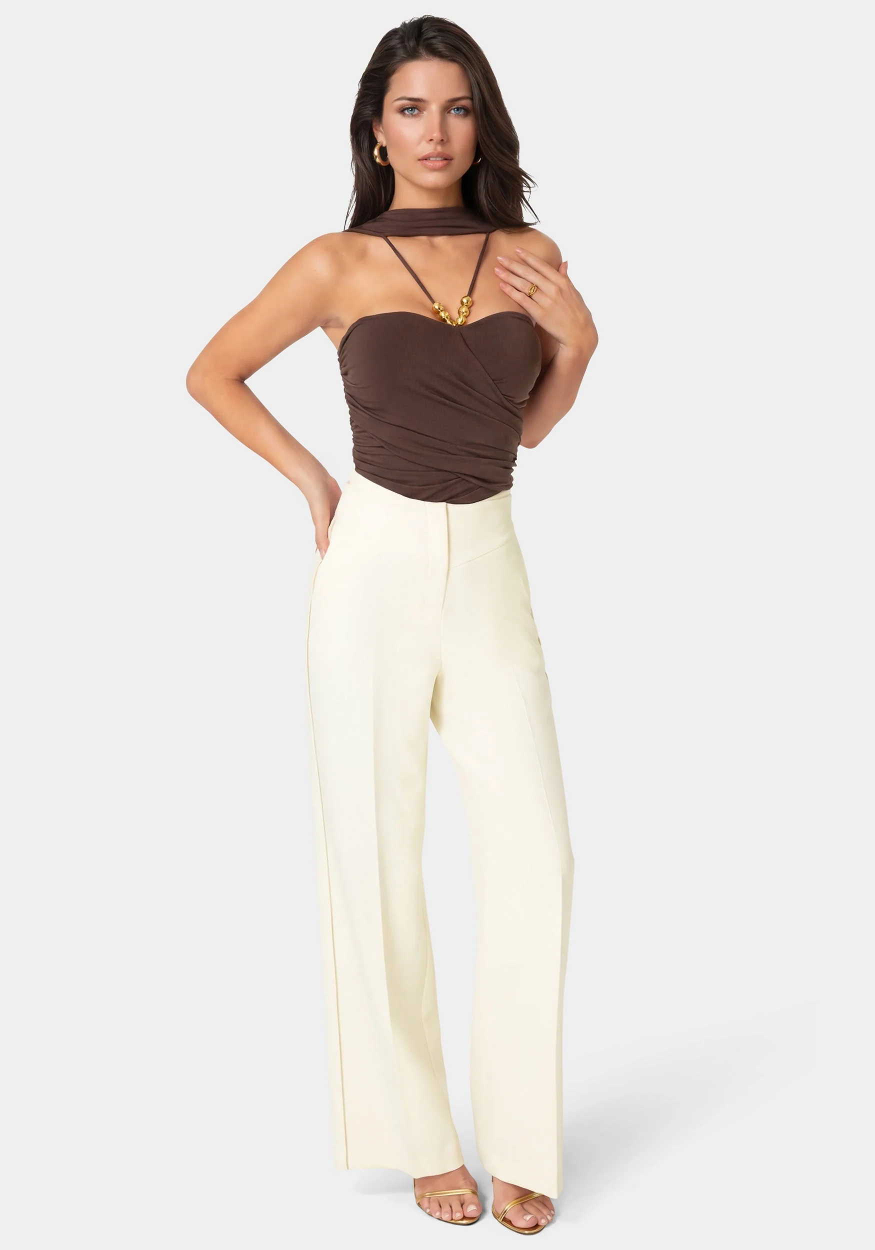 Tailored Straight Wide Leg Pant - Image 2