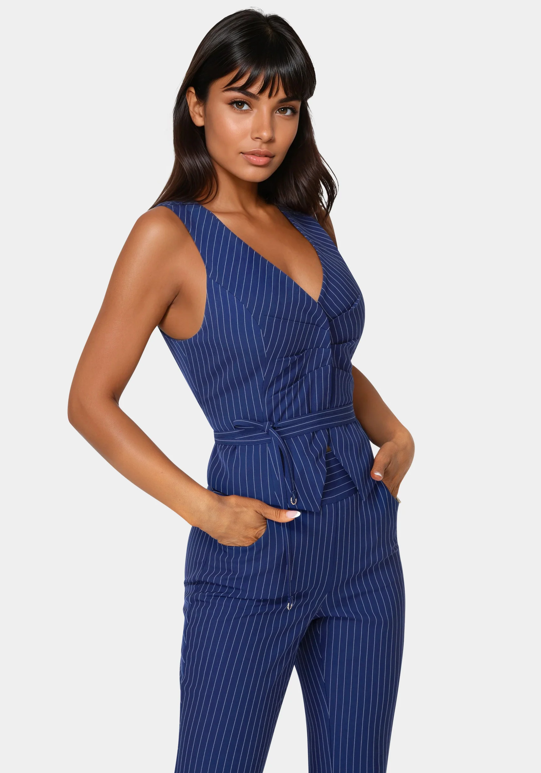 Tailored Stripe Vest - Image 4