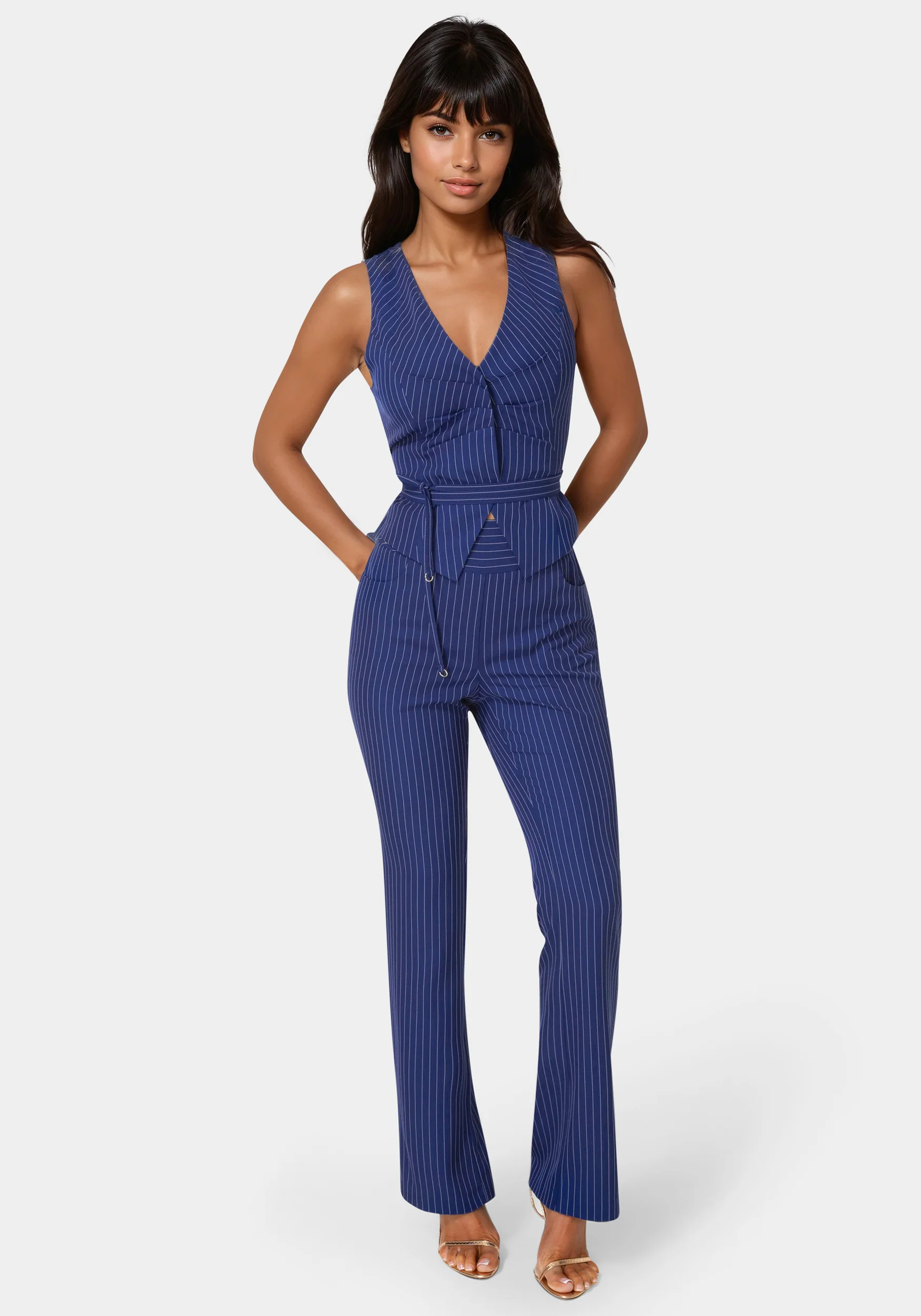 Tailored Stripe Vest - Image 5