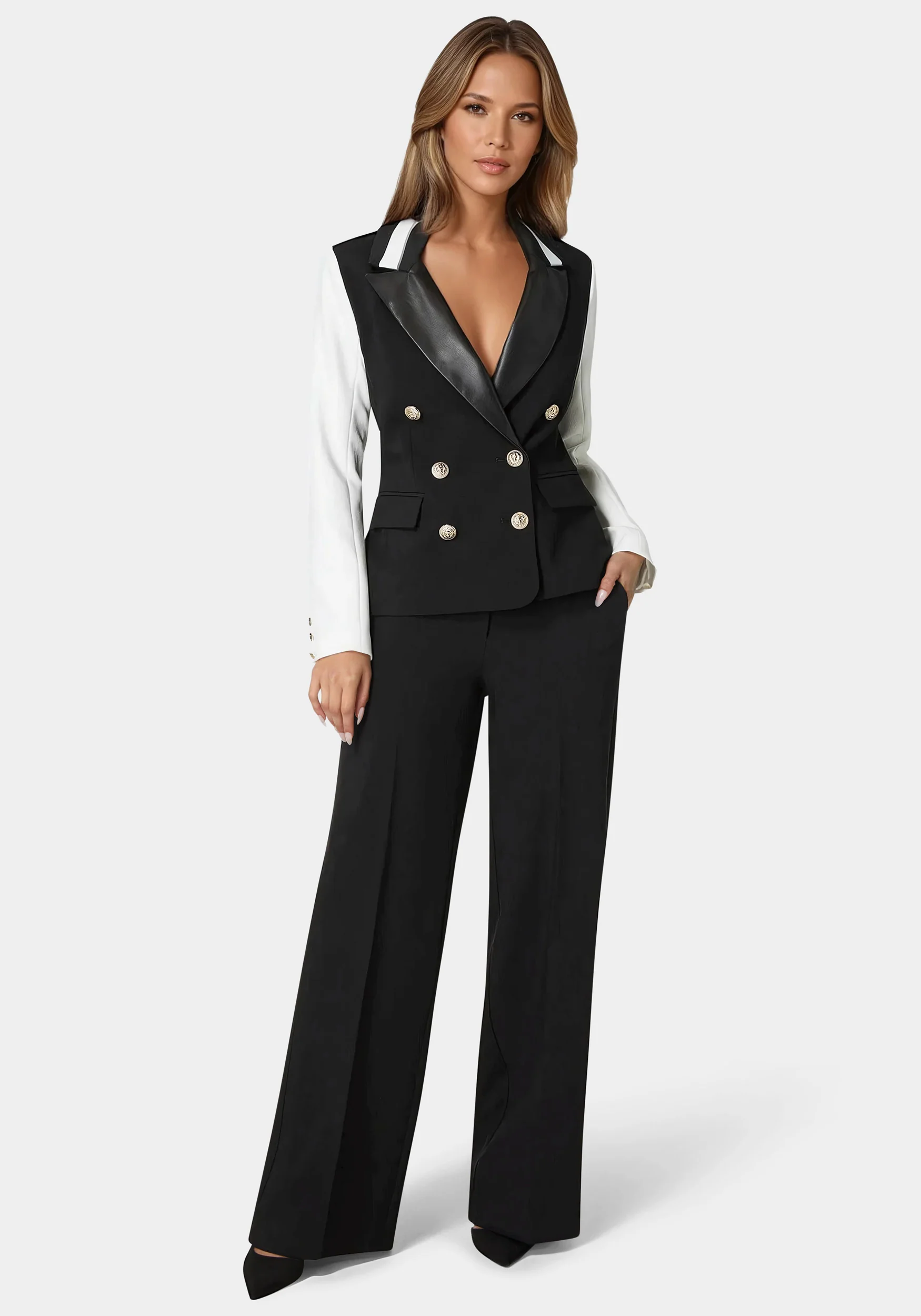 Tailored Two Tone Blazer - Image 2