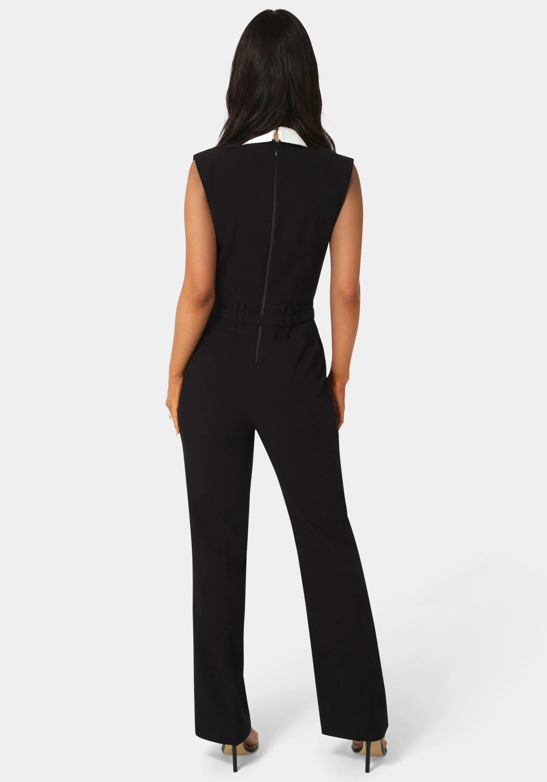 Tailored Two Tone Straight Leg Jumpsuit - Image 2