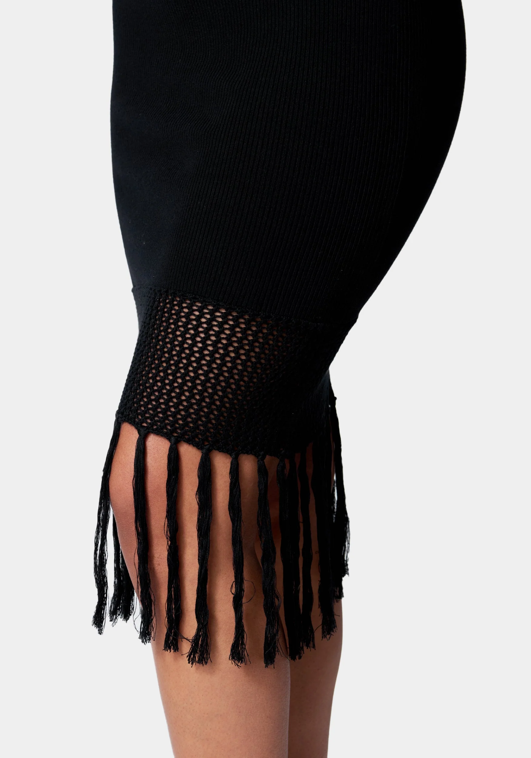 Tassel Fringe Sweater Dress - Image 4