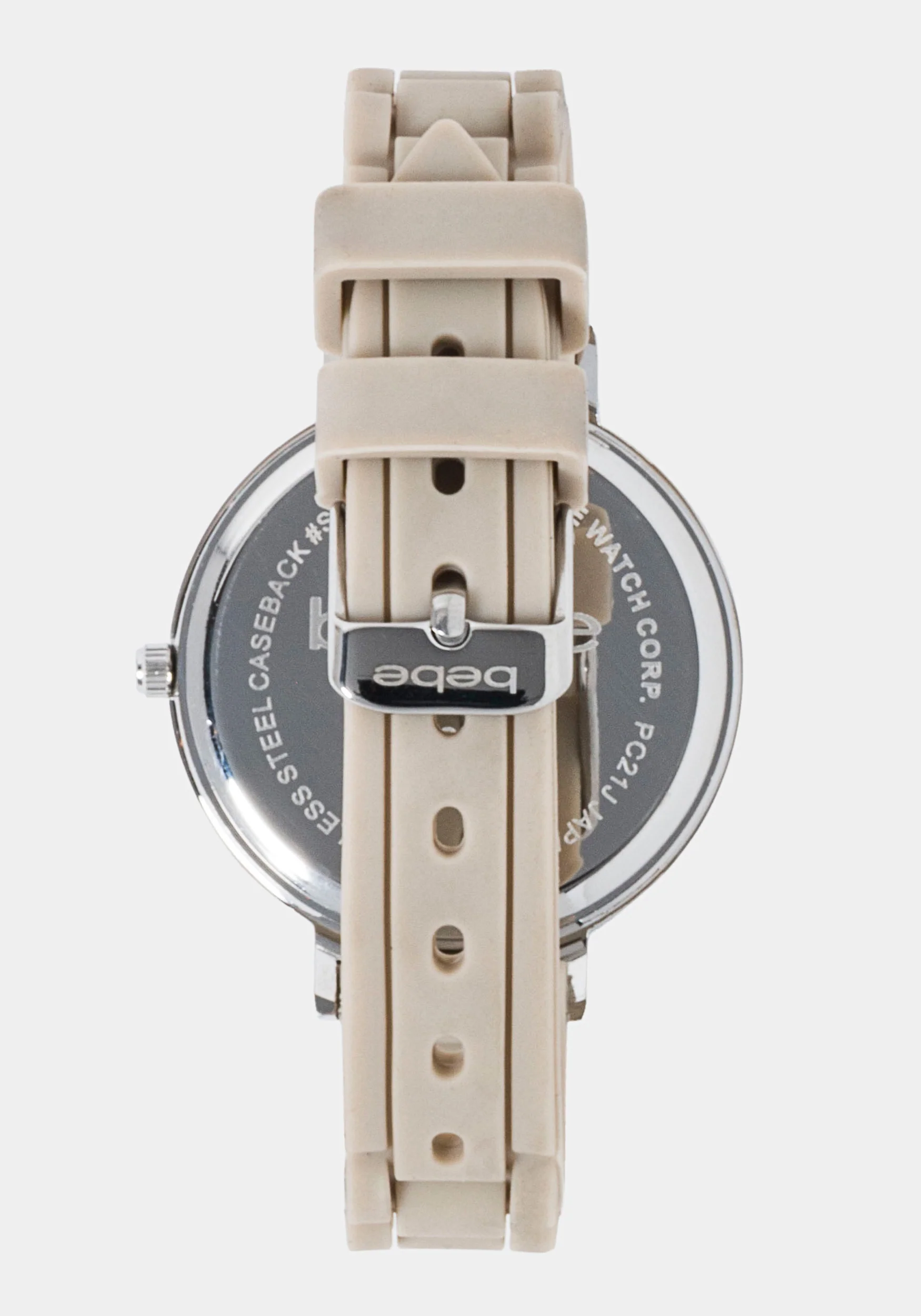 Taupe Crystal Bezel Roman Numeral Watch - Image 3
