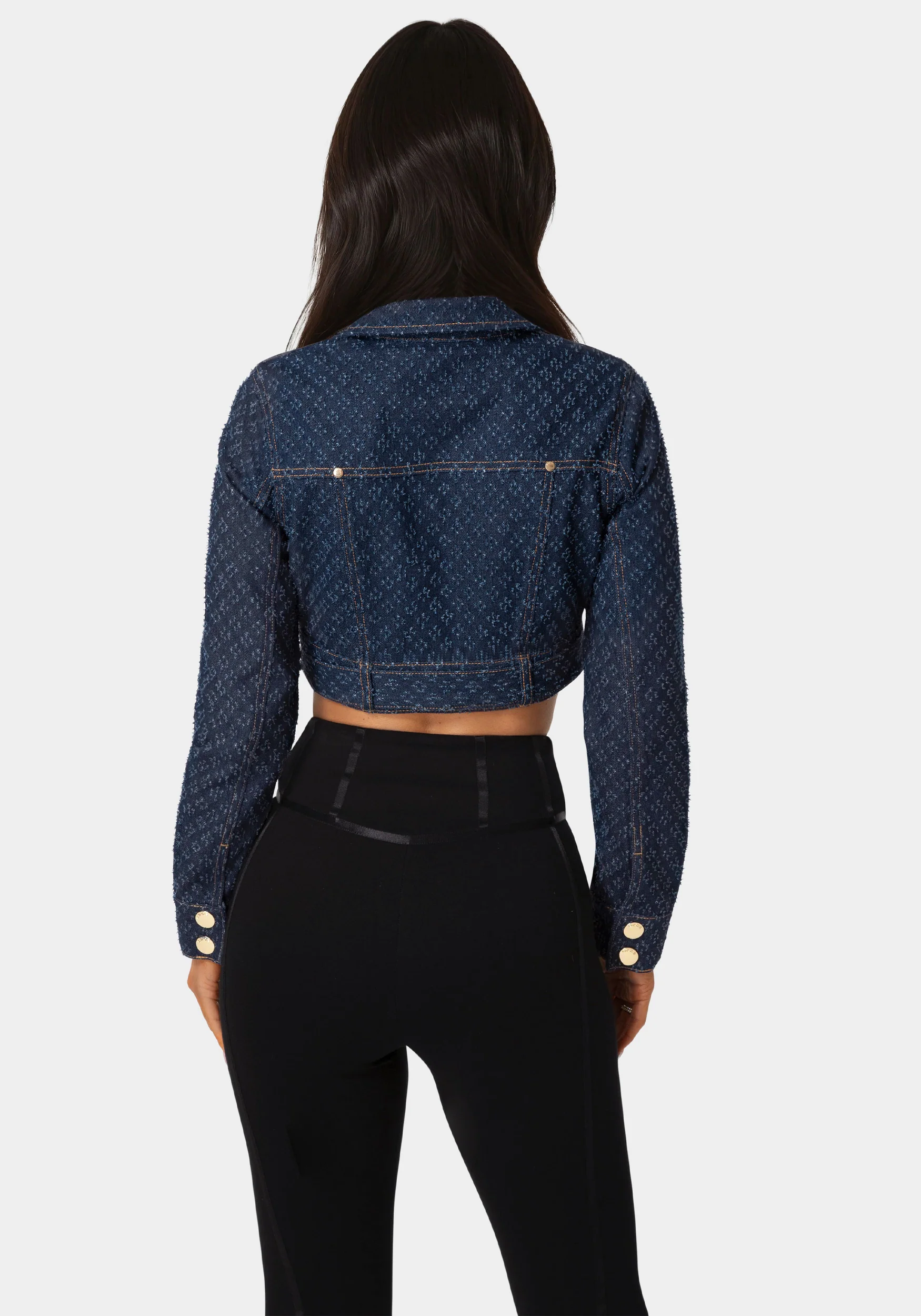 Textured Denim Jacket - Image 2