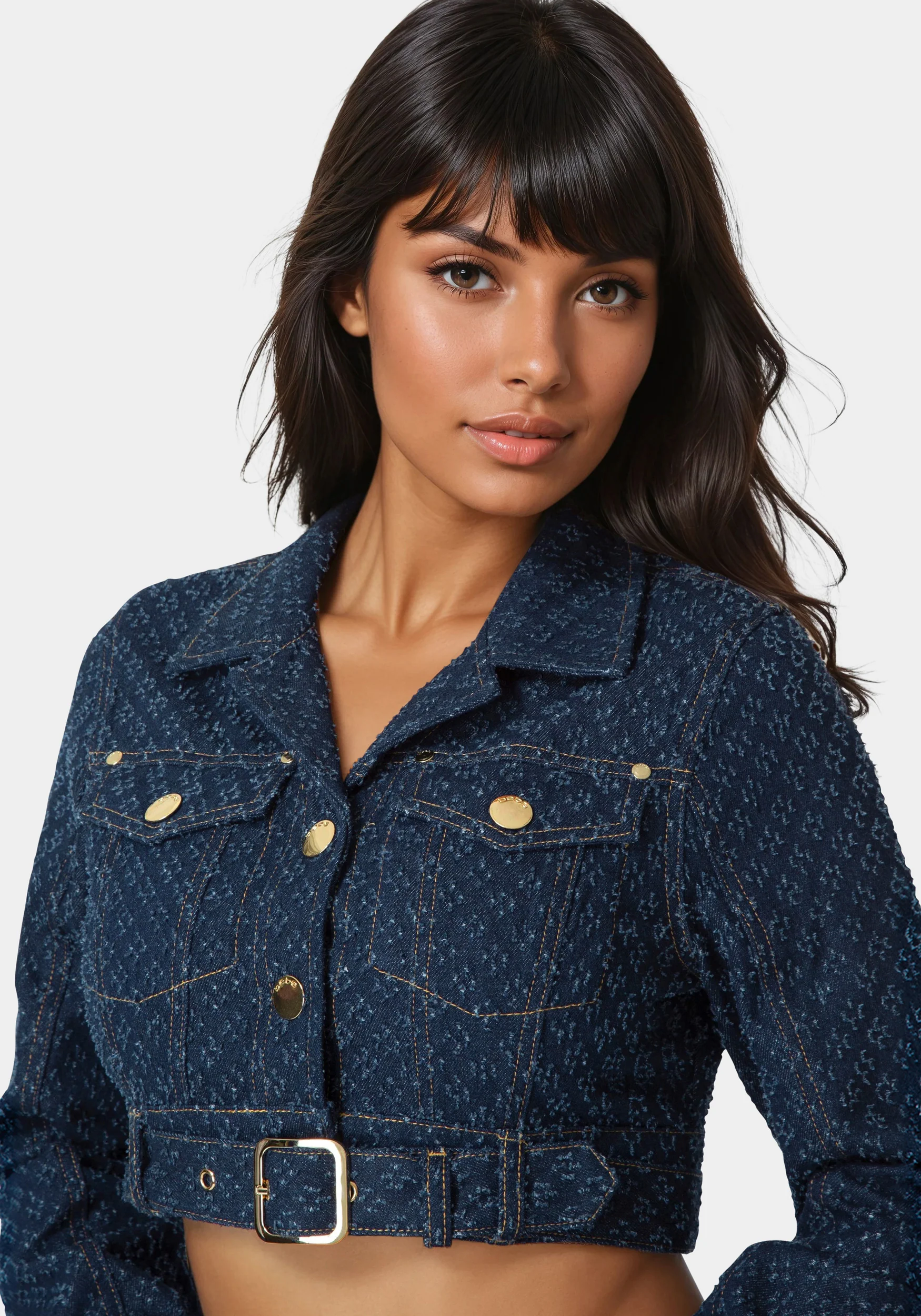 Textured Denim Jacket - Image 3