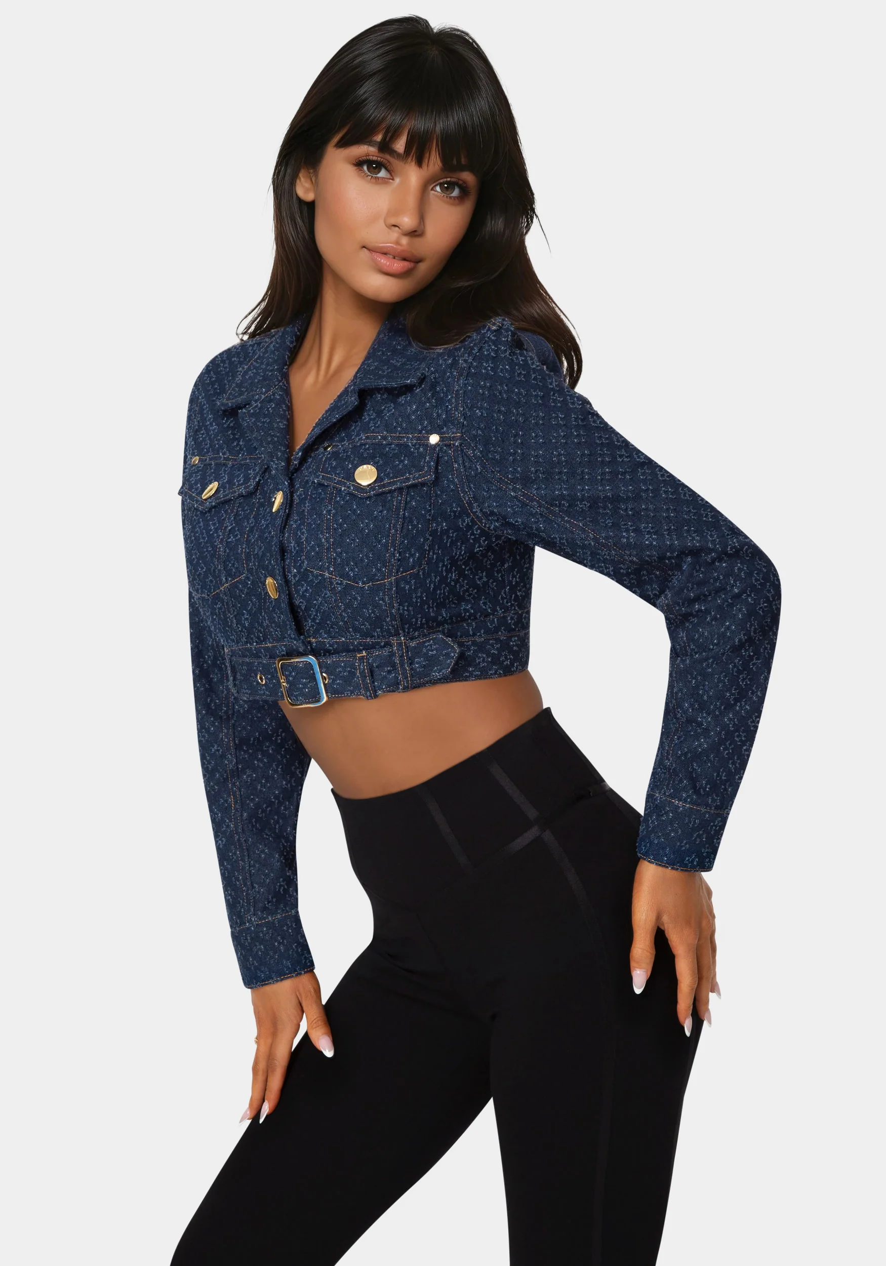 Textured Denim Jacket - Image 4