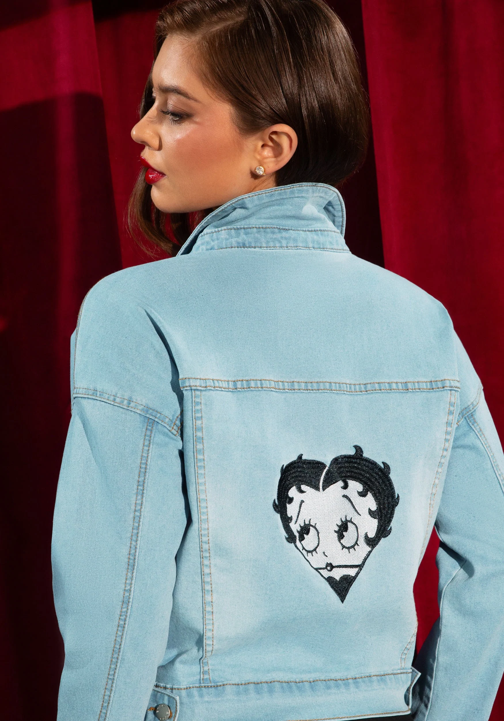 Betty Boop Sweetheart Jean Jacket - Image 4