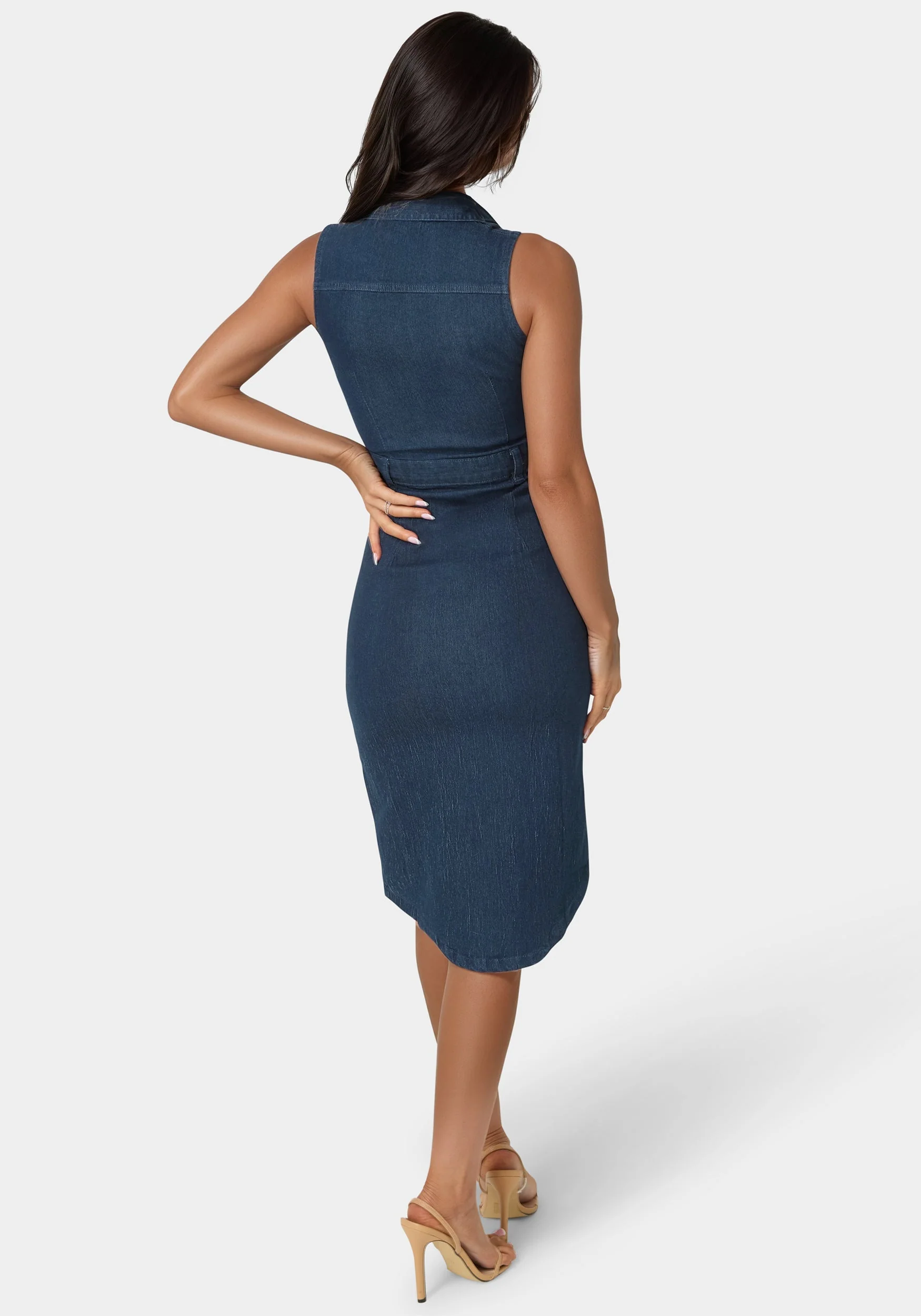 The Sleeveless Midi Shirt Dress - Image 4