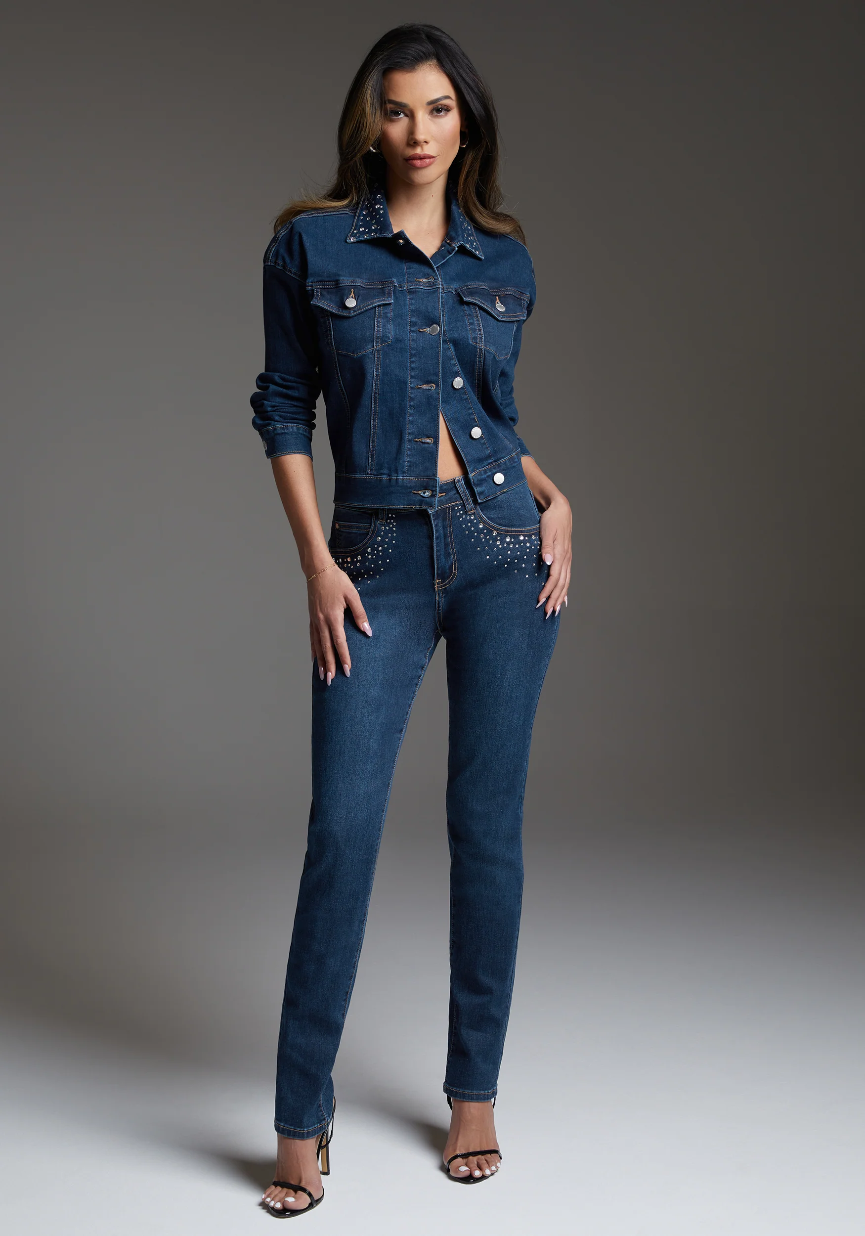 bebe Slim Jean Embellished With Crystals by Swarovski - Image 2