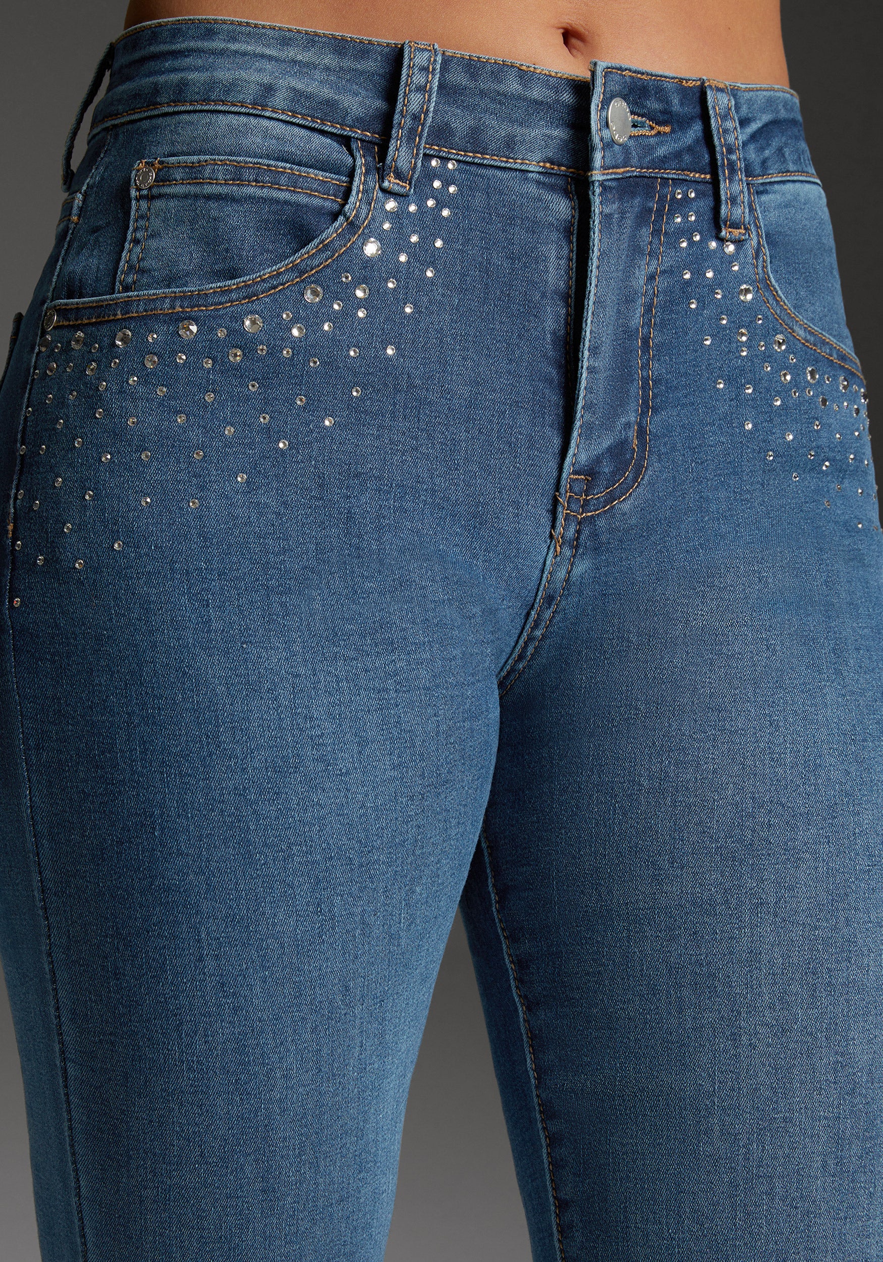 bebe Slim Jean Embellished With Crystals by Swarovski - Image 3