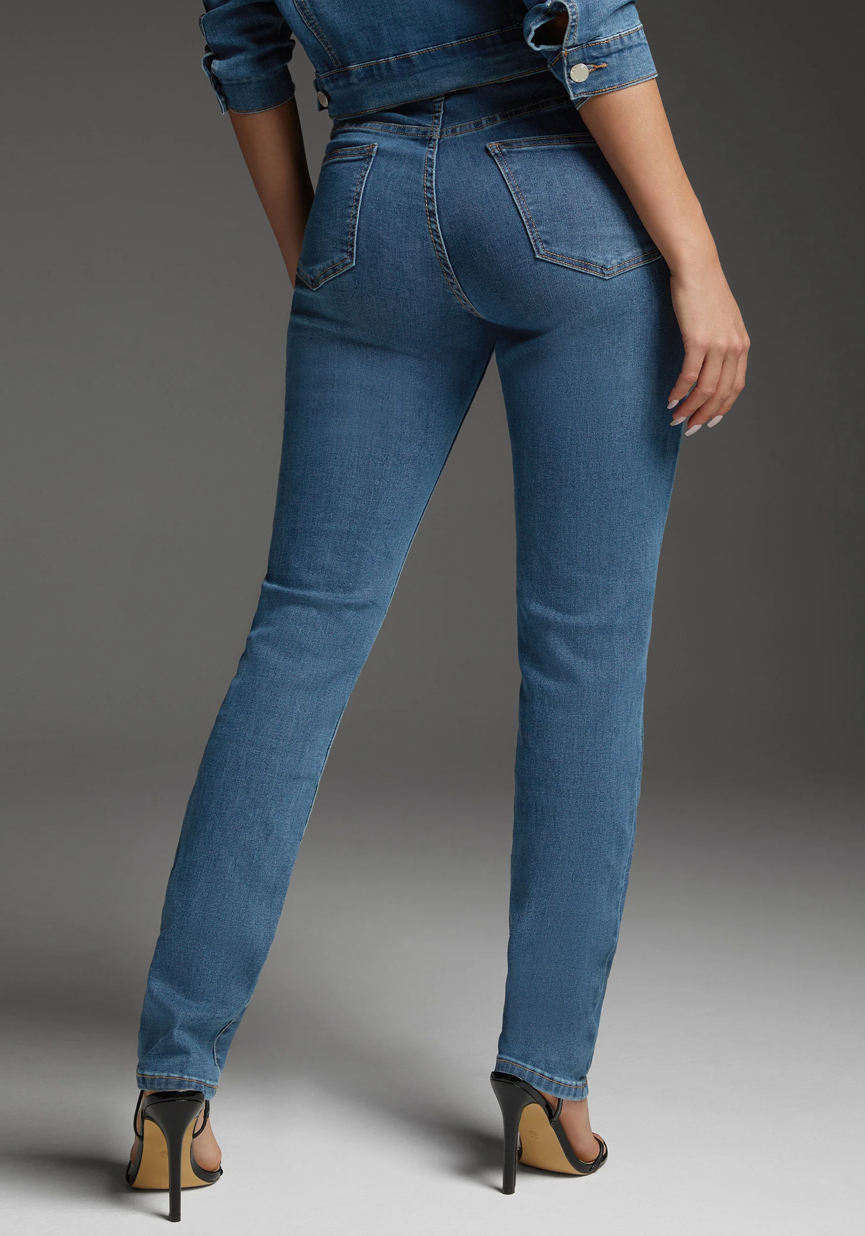 bebe Slim Jean Embellished With Crystals by Swarovski - Image 4