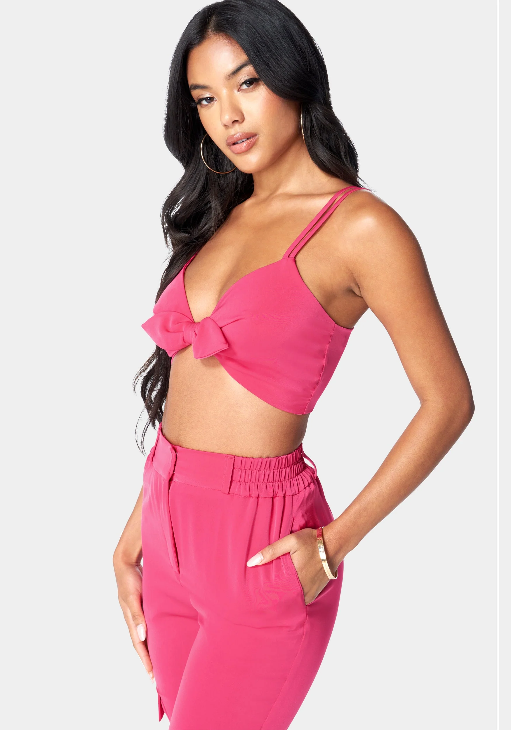 Tie Front Cropped Top - Image 2