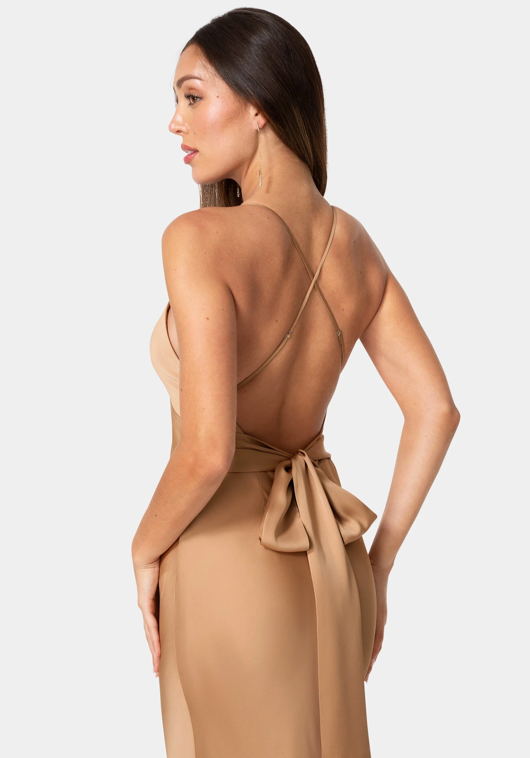 Tiered Satin High Low Gown - Image 4
