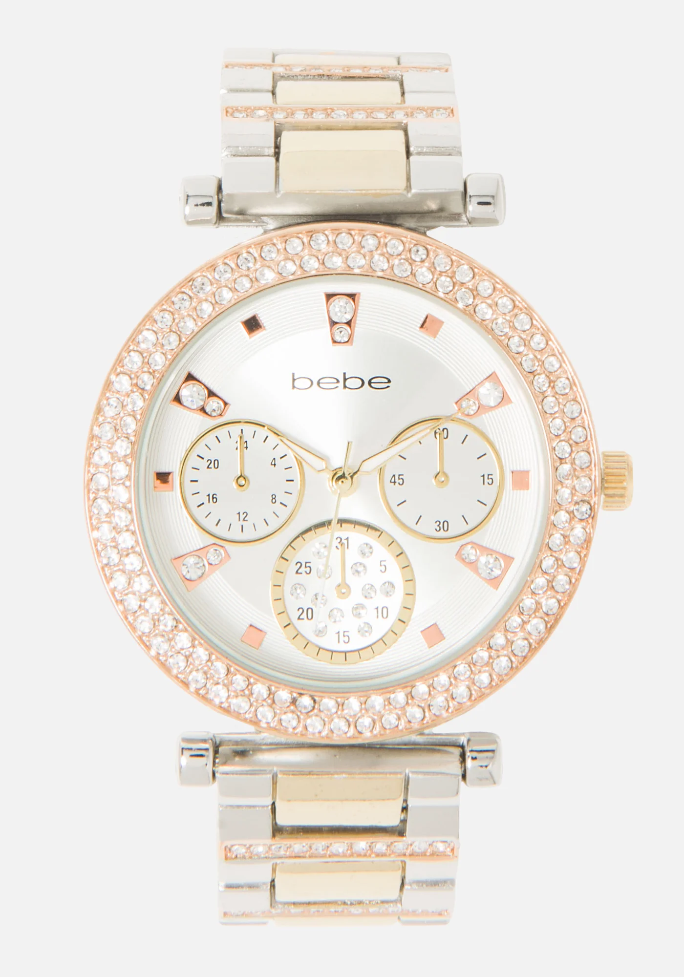 Tri Color Crystal Bezel Watch