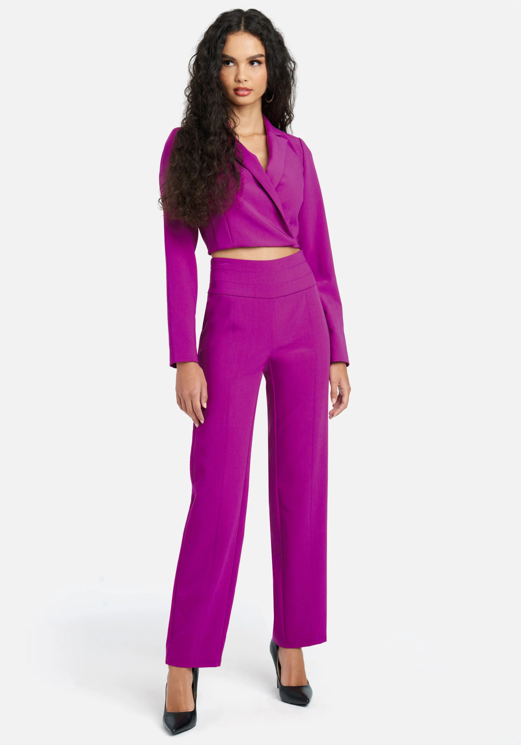 Tuxedo Cropped Stretch Twill Jacket - Image 4