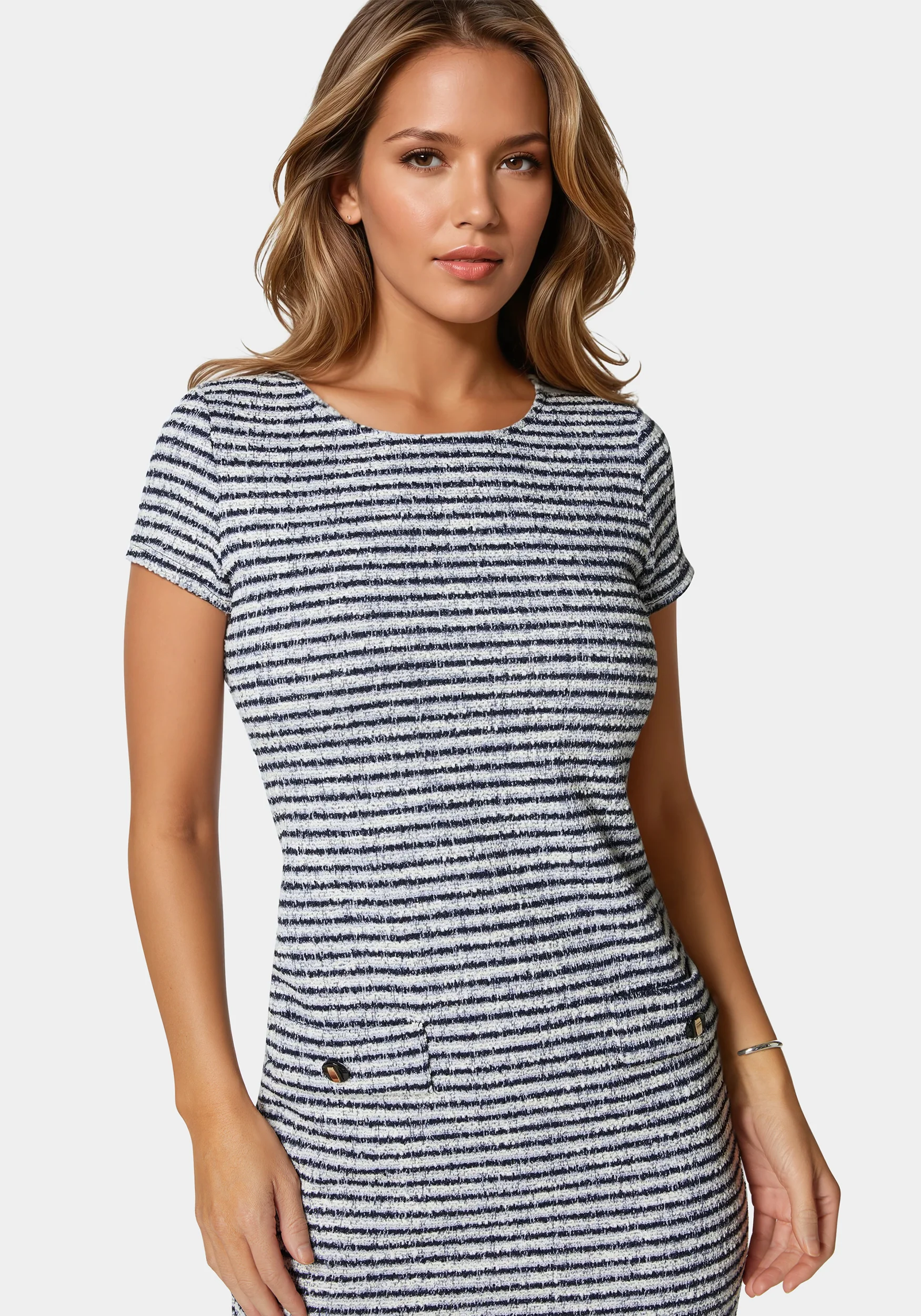 Tweed T Shirt Dress - Image 4
