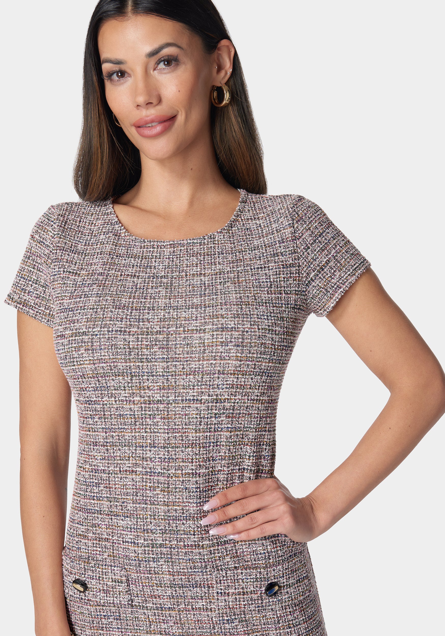 Tweed T-Shirt Dress - Image 4