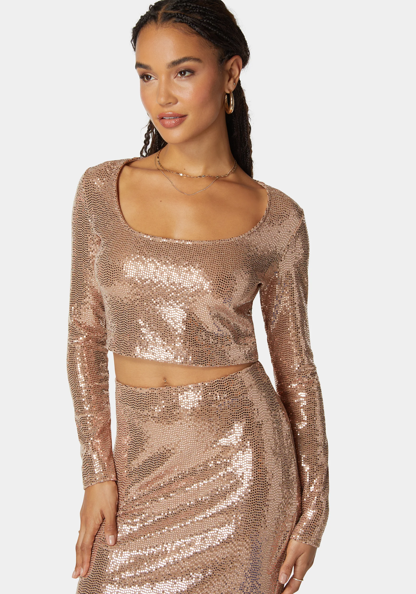 Two Piece Long Sleeve Shimmer Set - Image 5