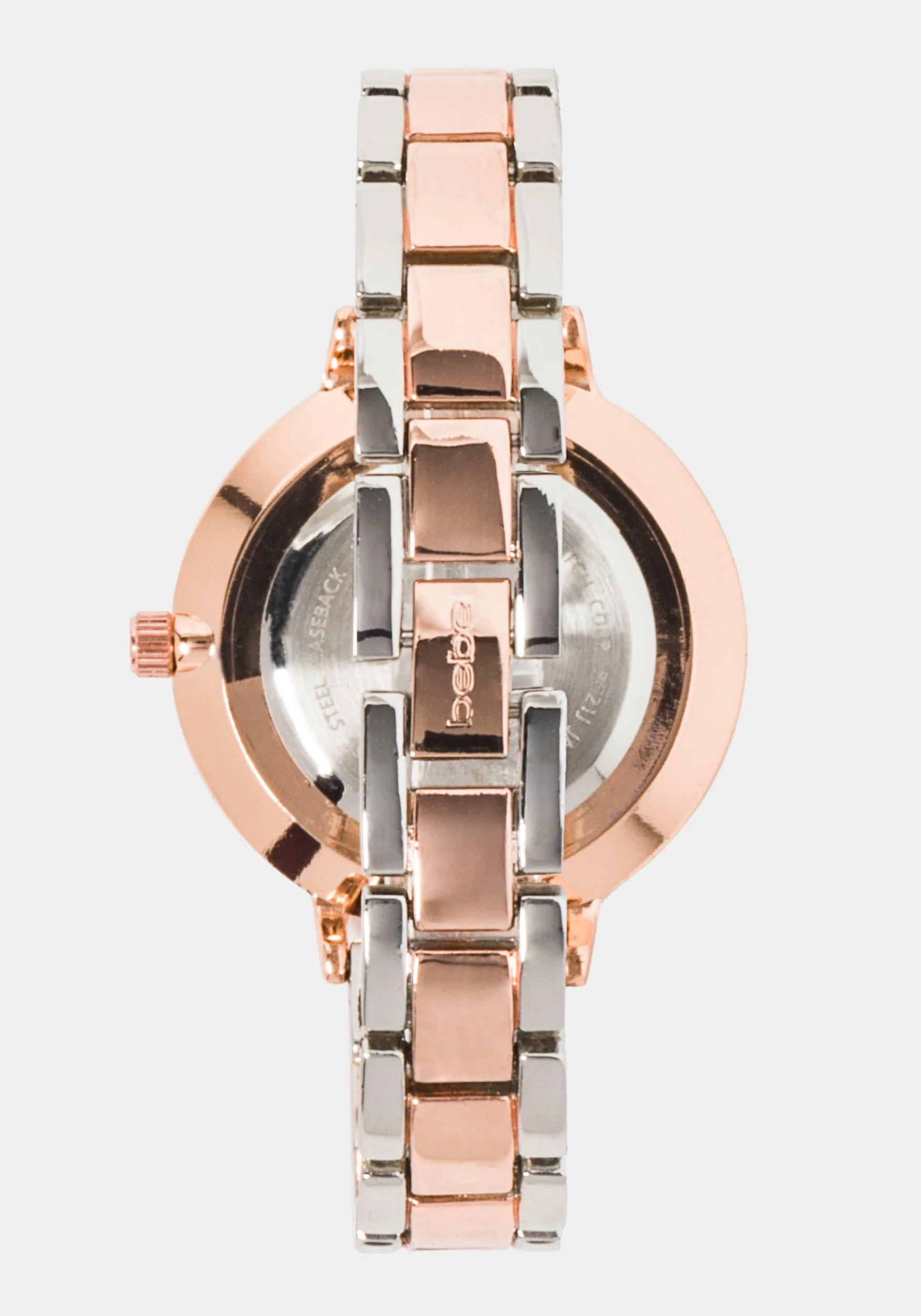 Two Tone Crystal Bezel Roman Numeral Watch - Image 3