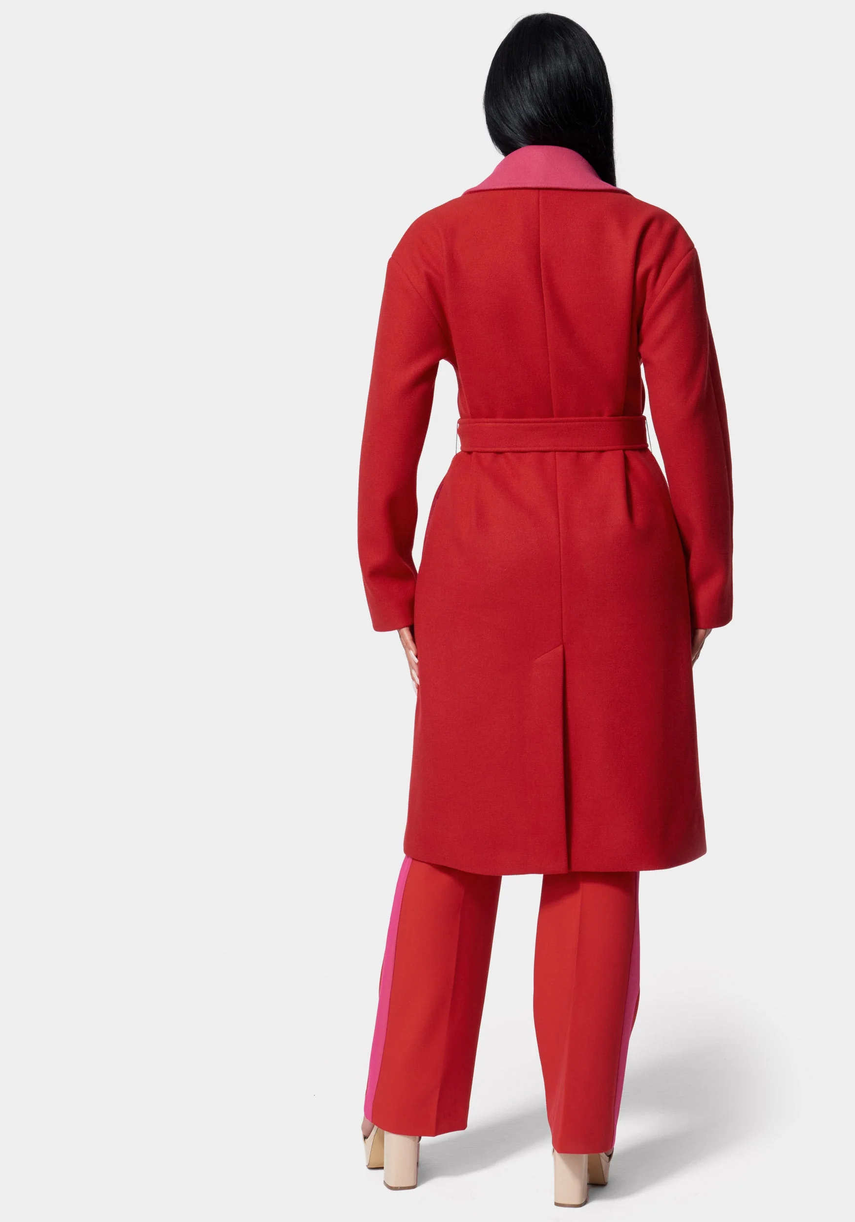 Two-Tone Long Coat - Image 3