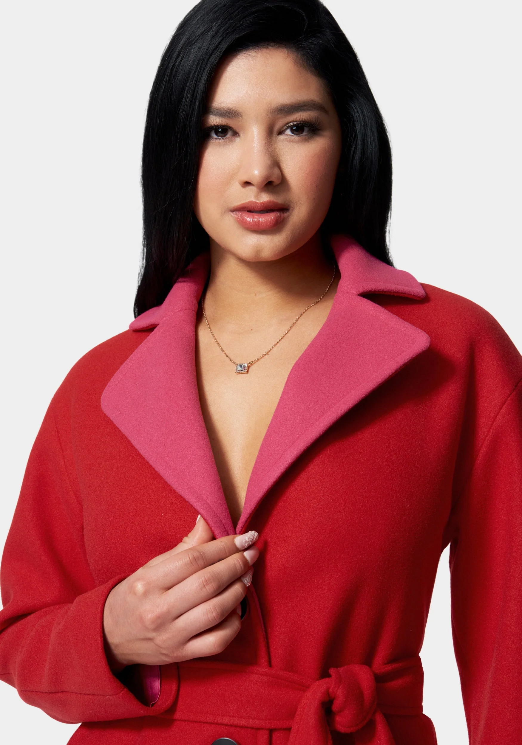 Two-Tone Long Coat - Image 4