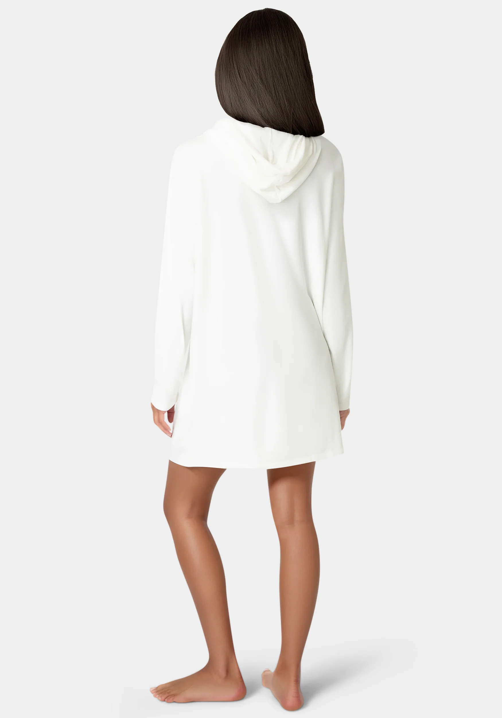 Velour Hooded Rhinestone Sleep & Lounge Dress - Image 3