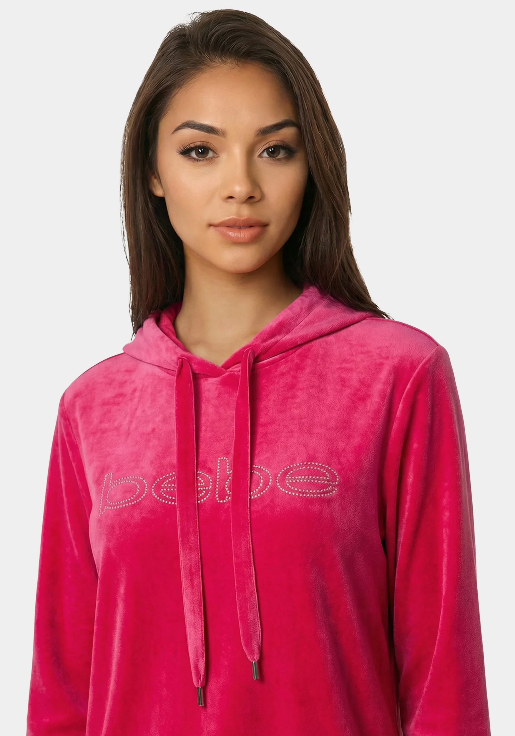 Velour Hooded Rhinestone Sleep & Lounge Dress - Image 4